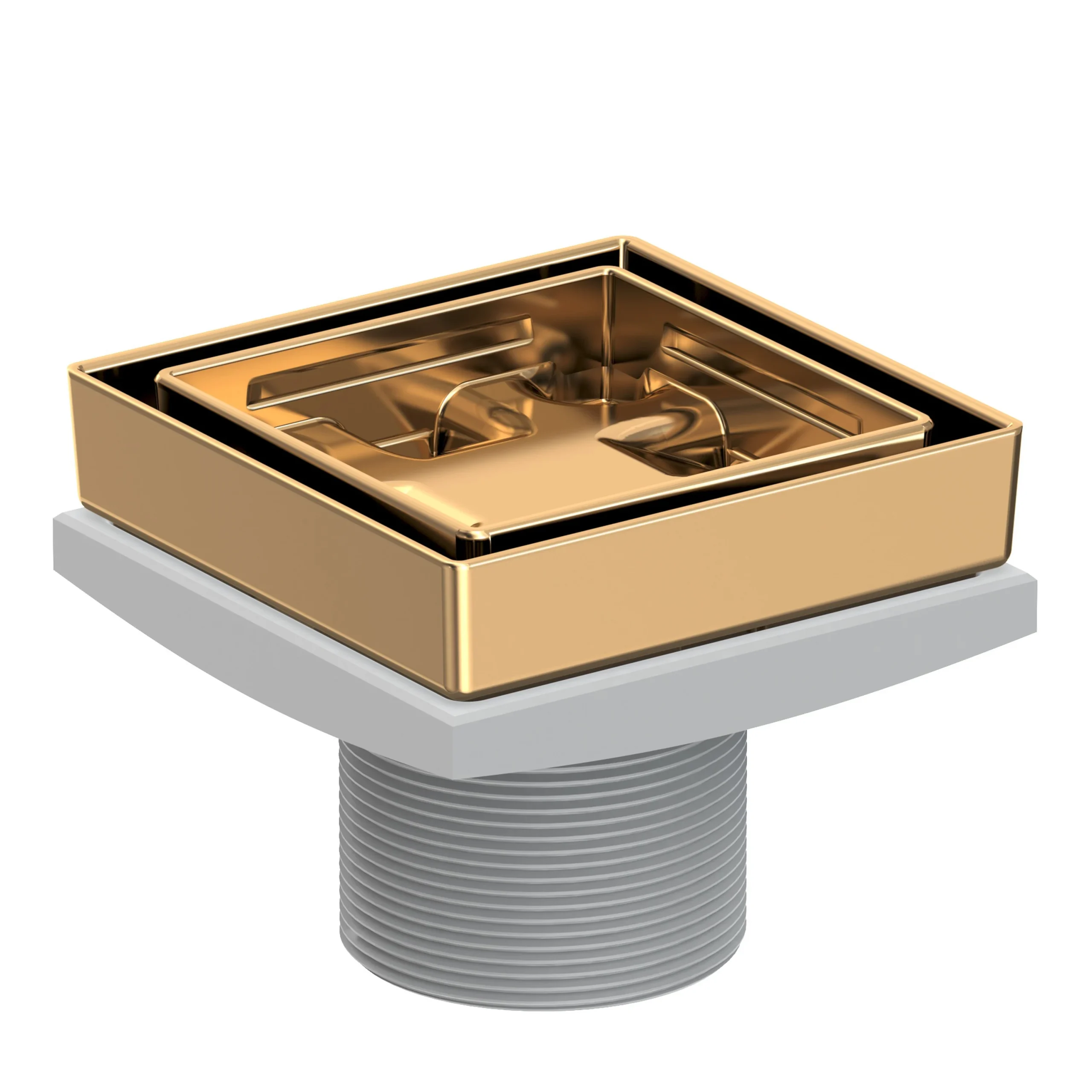 Tub & Shower - 4" Tile In Drain Throat - Uncoated Polished Brass - Living - 277-04 | Newport Brass