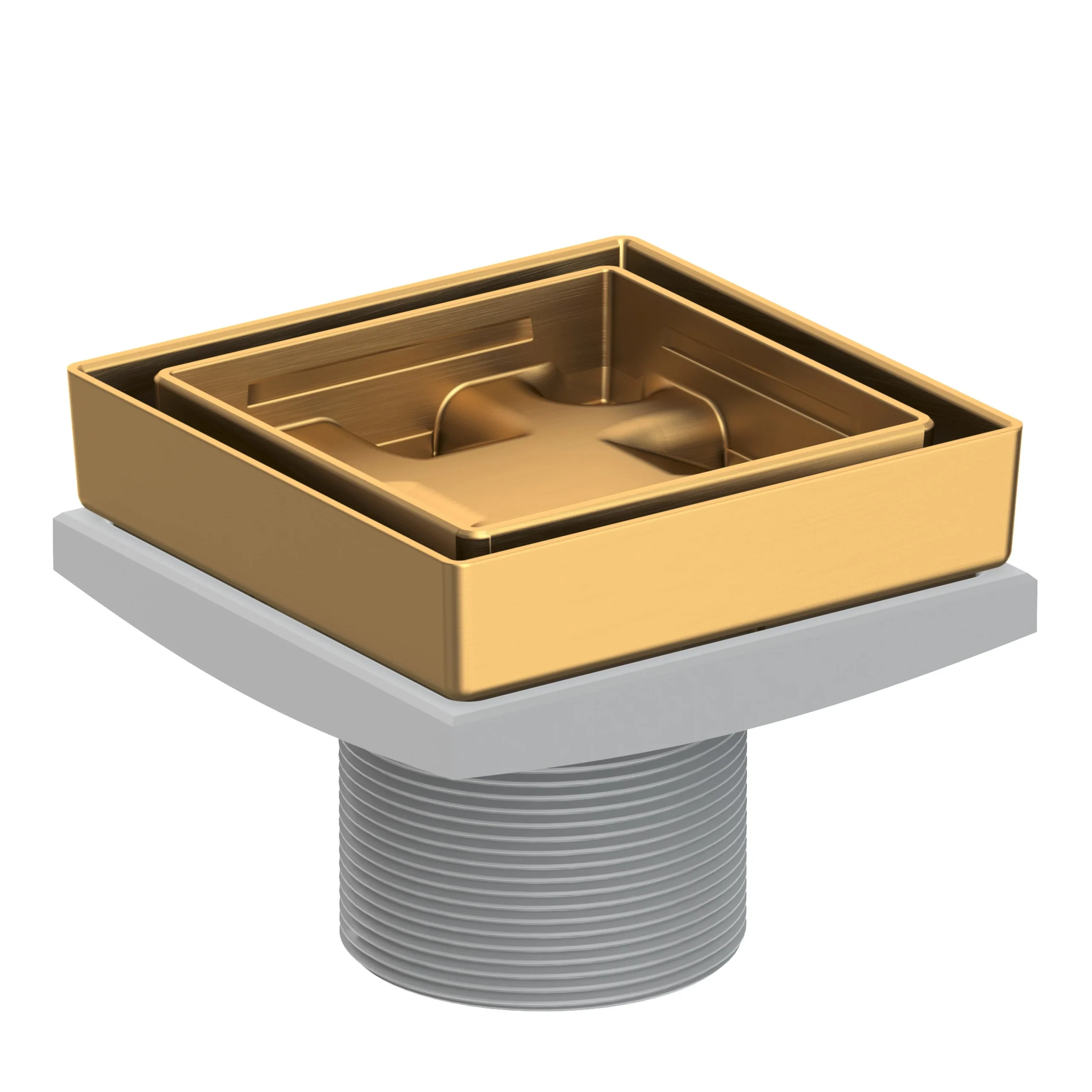 Tub & Shower - 4" Tile In Drain Throat - Satin Bronze - PVD - 277-04 | Newport Brass