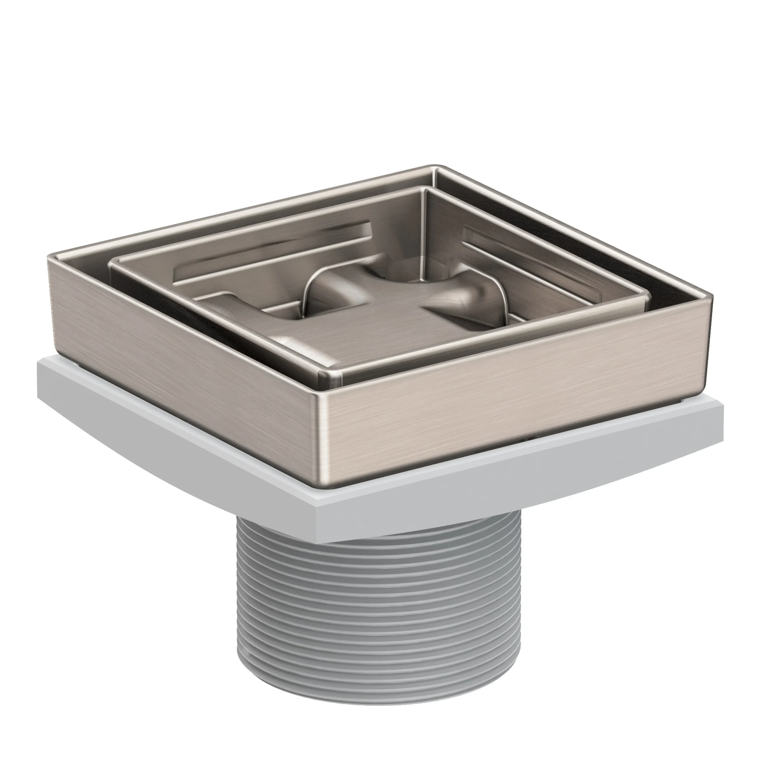 Tub & Shower - 4" Tile In Drain Throat - Satin Nickel - PVD - 277-04 | Newport Brass