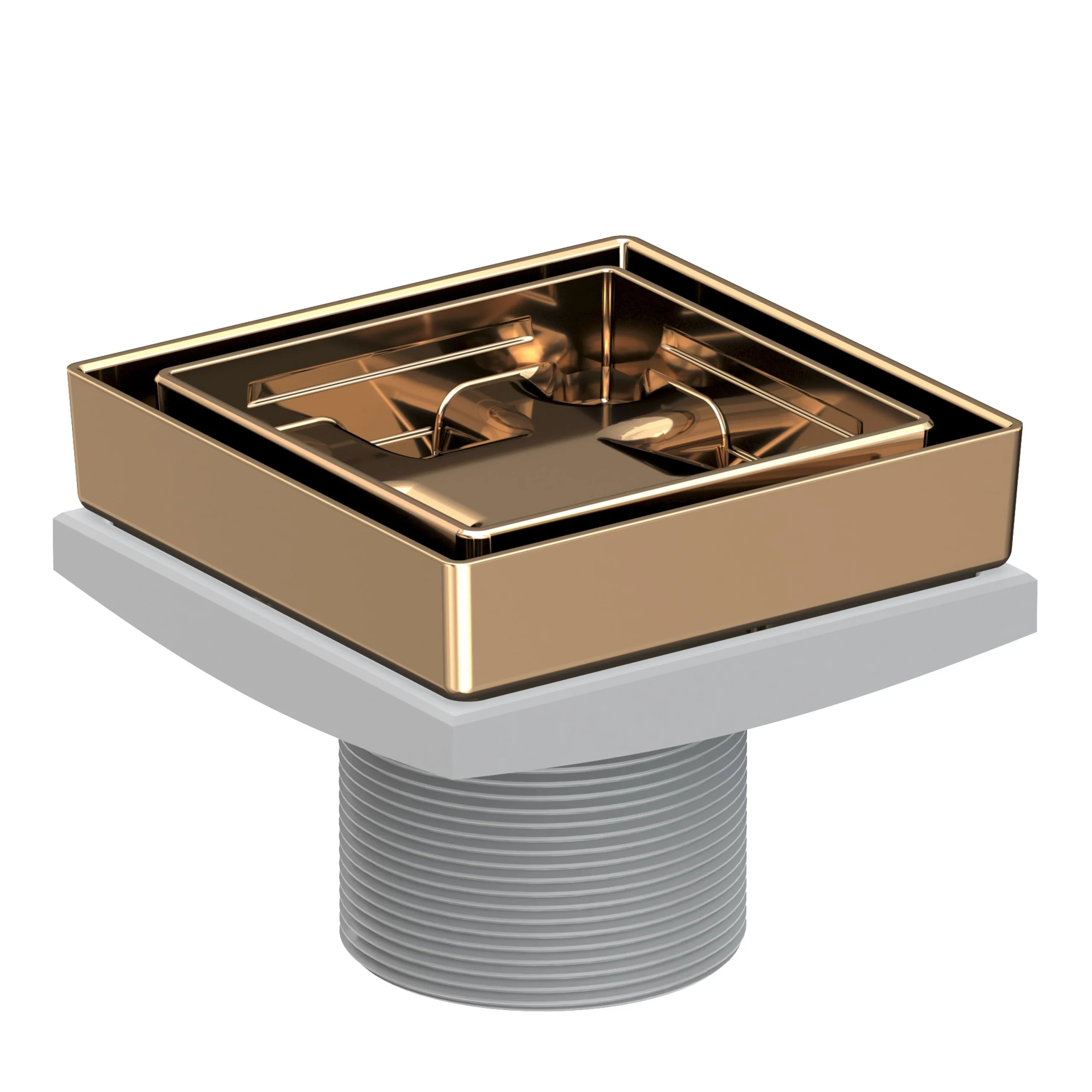 Tub & Shower - 4" Tile In Drain Throat - French Gold - PVD - 277-04 | Newport Brass