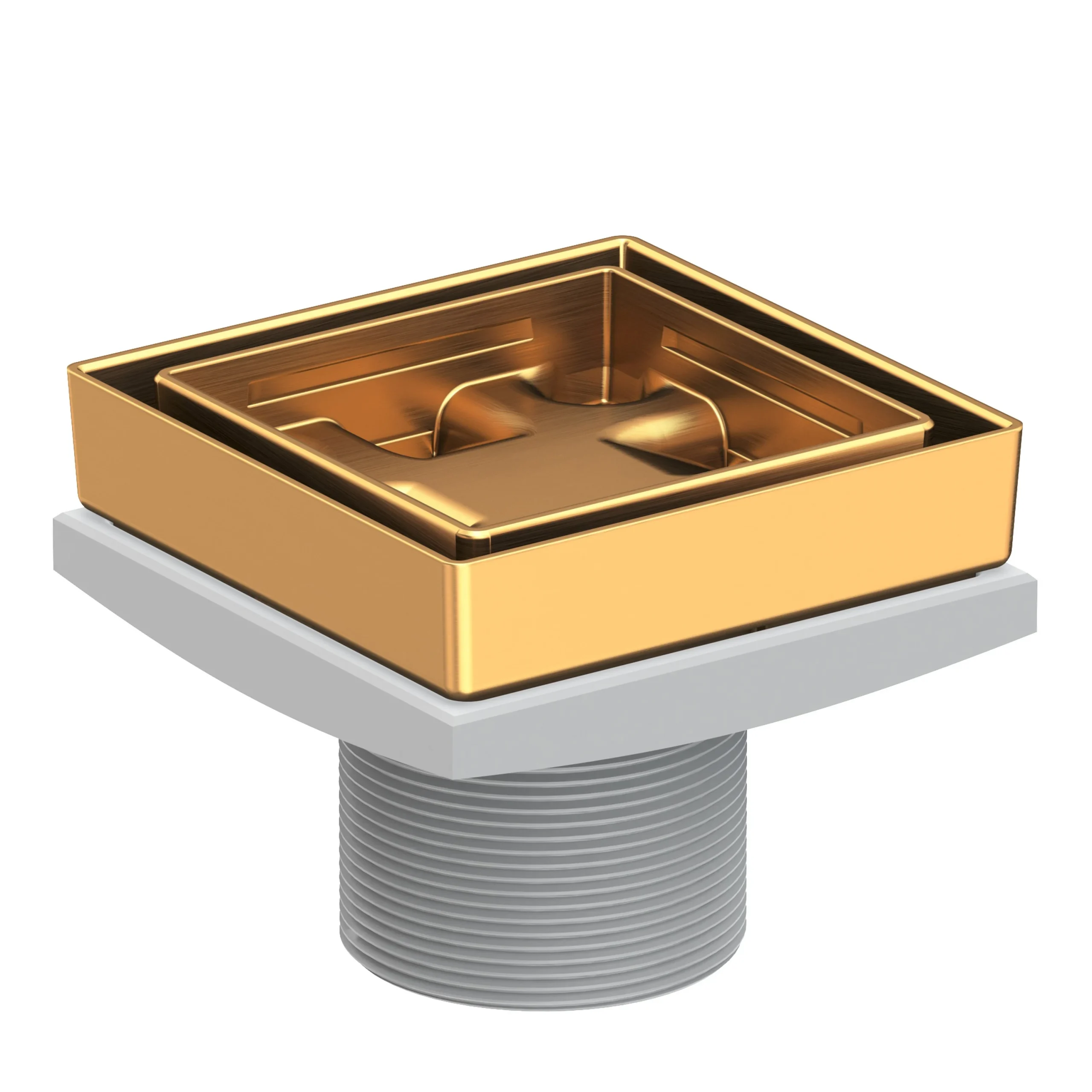 Tub & Shower - 4" Tile In Drain Throat - Satin Gold - PVD - 277-04 | Newport Brass