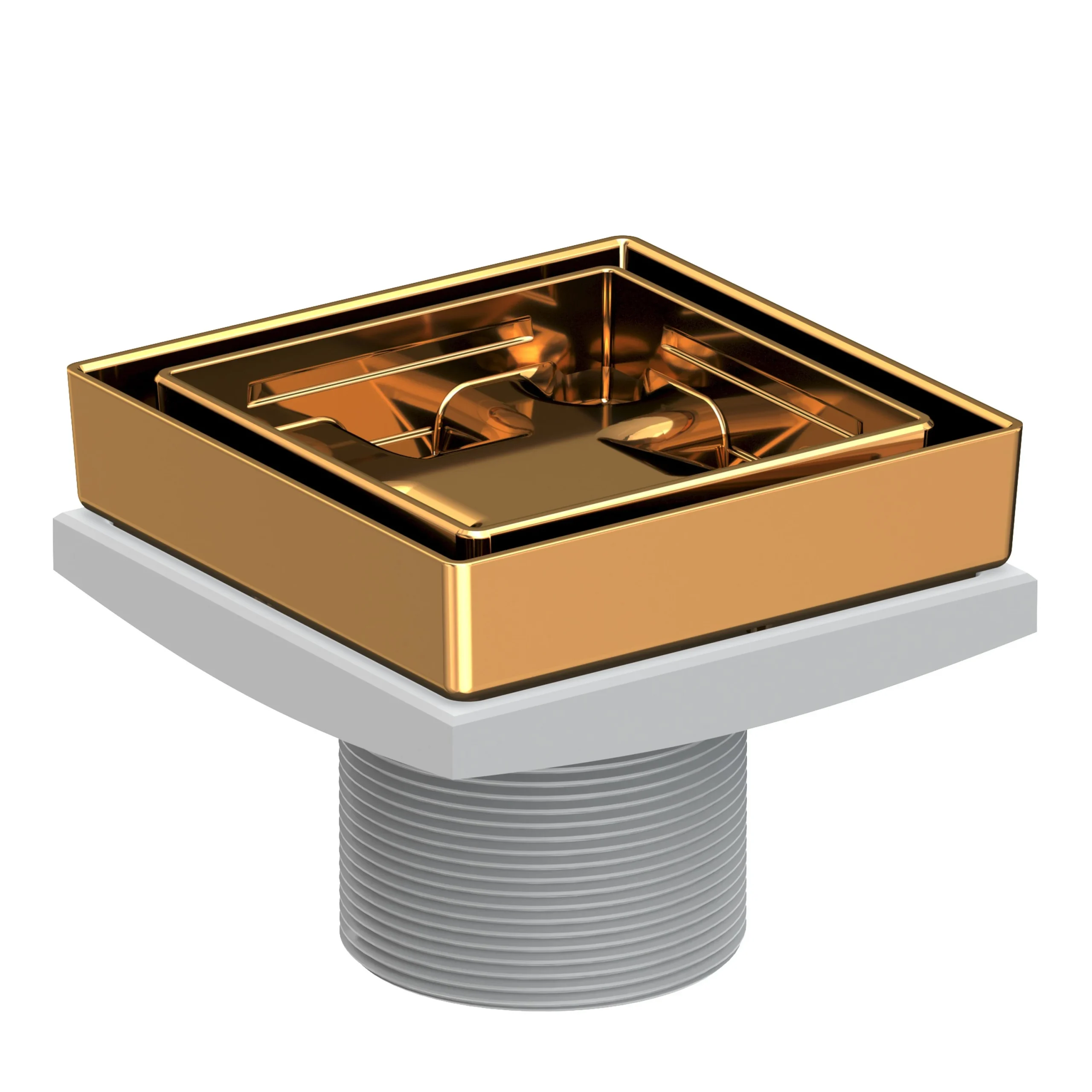 Tub & Shower - 4" Tile In Drain Throat - Polished Gold - PVD - 277-04 | Newport Brass