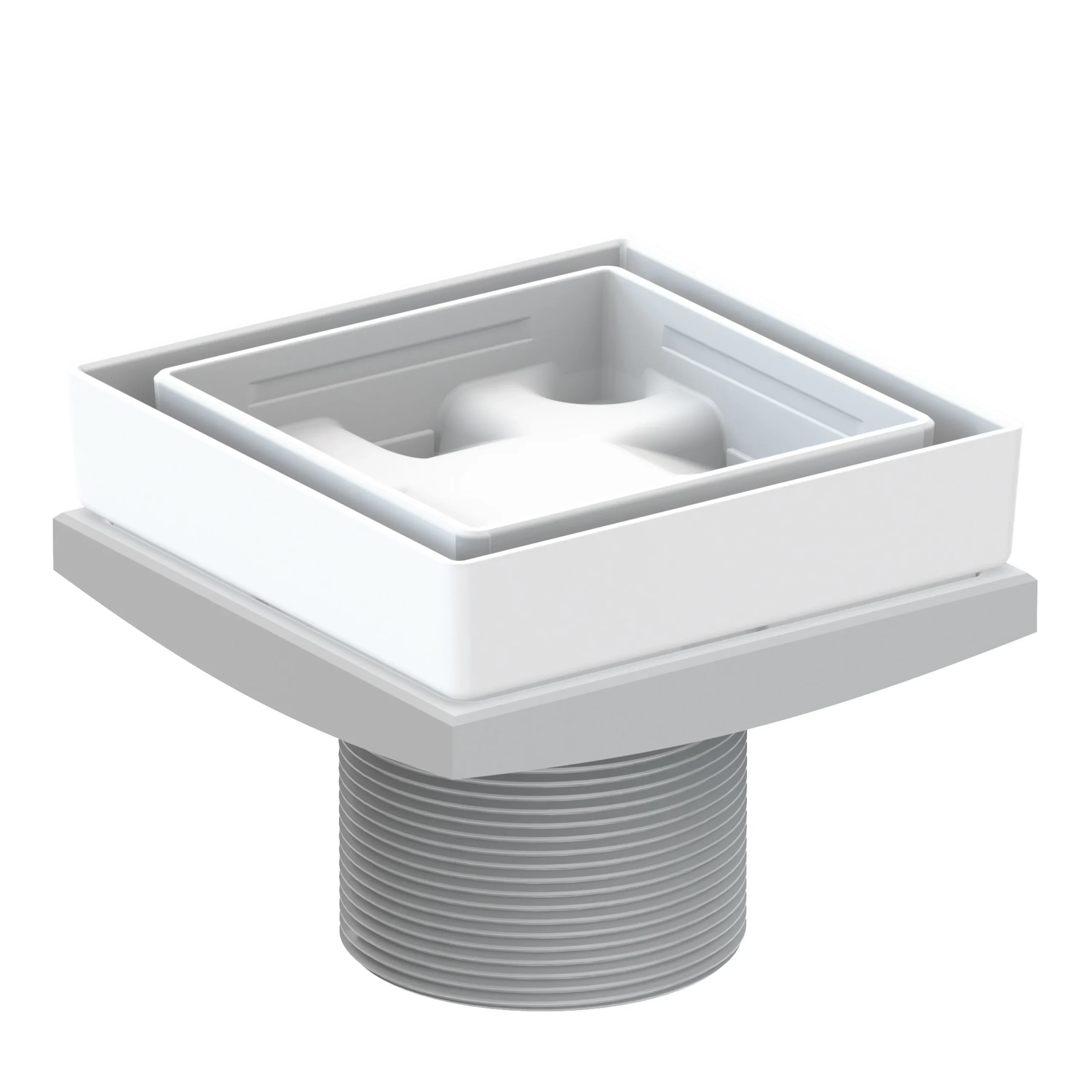 Tub & Shower - 4" Tile In Drain Throat - Matte White - 277-04 | Newport Brass