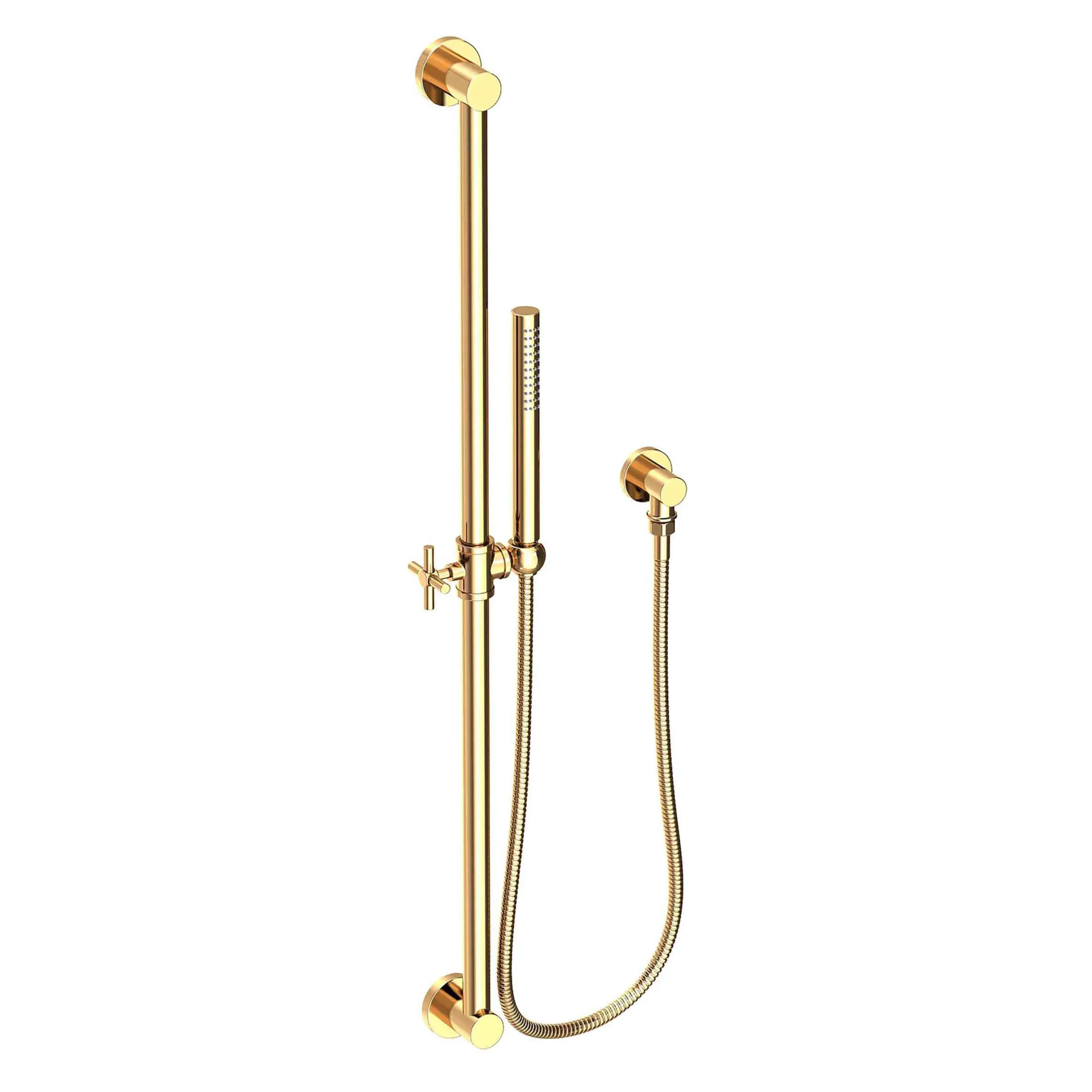 Tub & Shower - Slide Bar with Single Function Hand Shower Set - Uncoated Polished Brass - Living - 280S | Newport Brass