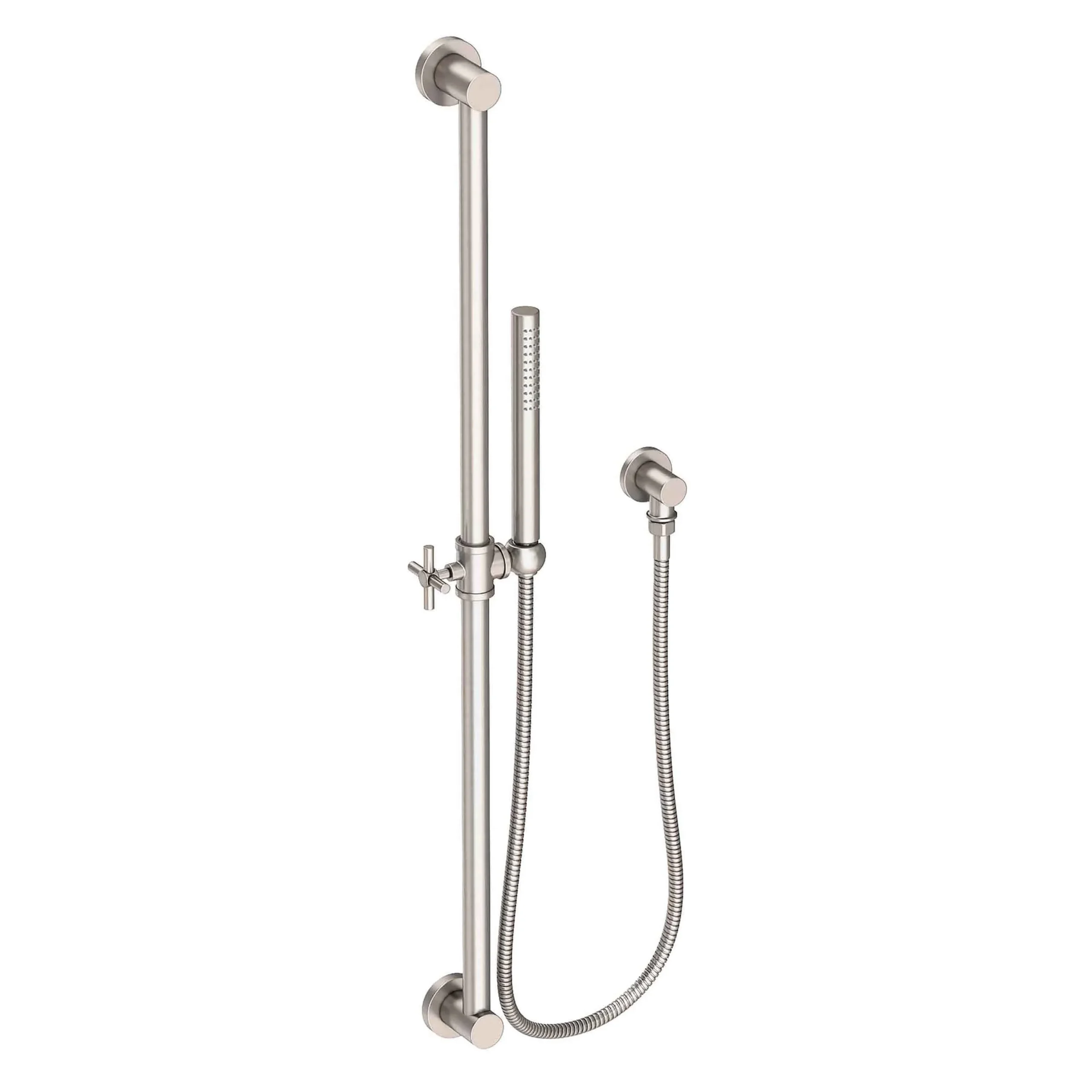 Tub & Shower - Slide Bar with Single Function Hand Shower Set - Satin Nickel - PVD - 280S | Newport Brass