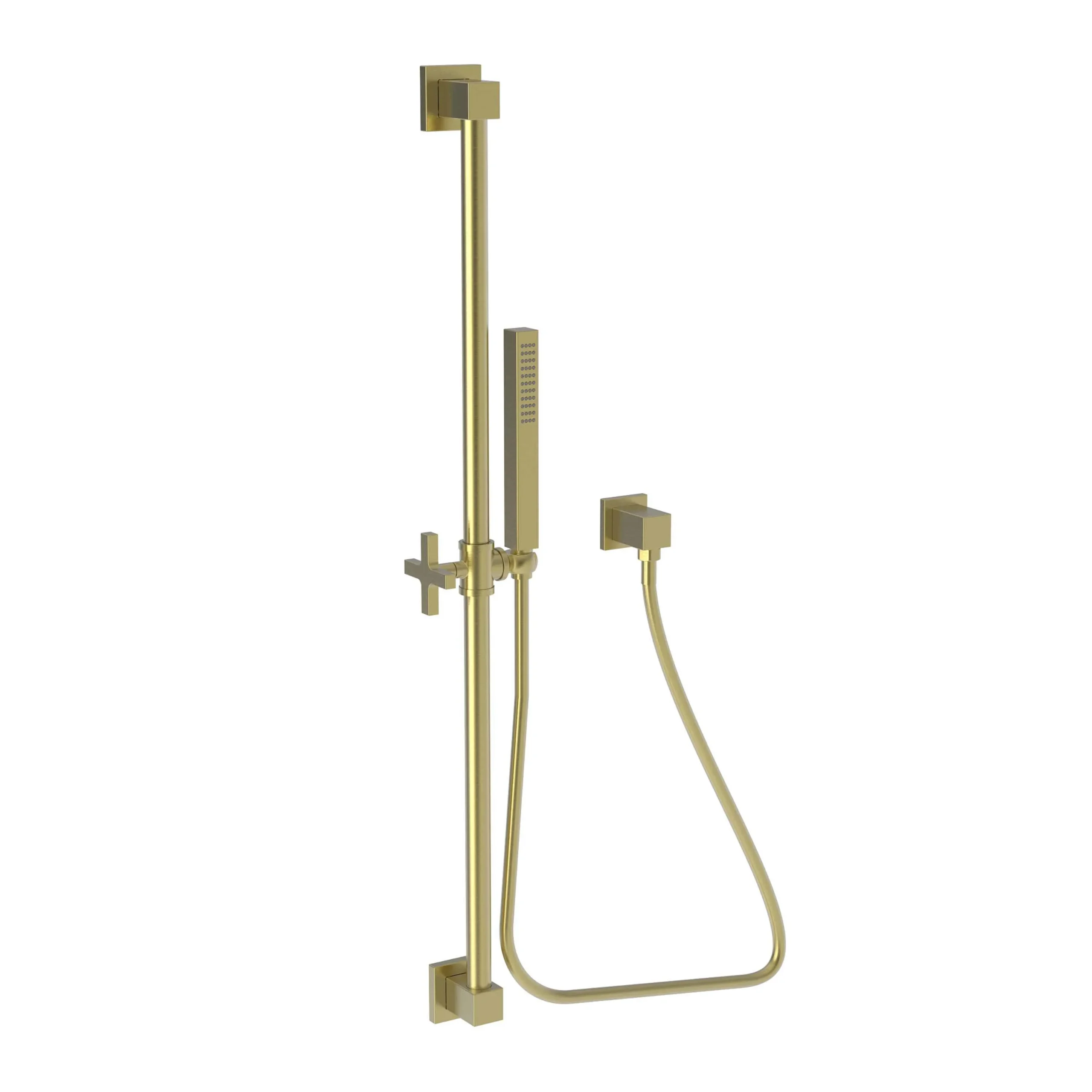 Tub & Shower - Slide Bar with Single Function Hand Shower Set - Satin Brass - PVD - 280T | Newport Brass
