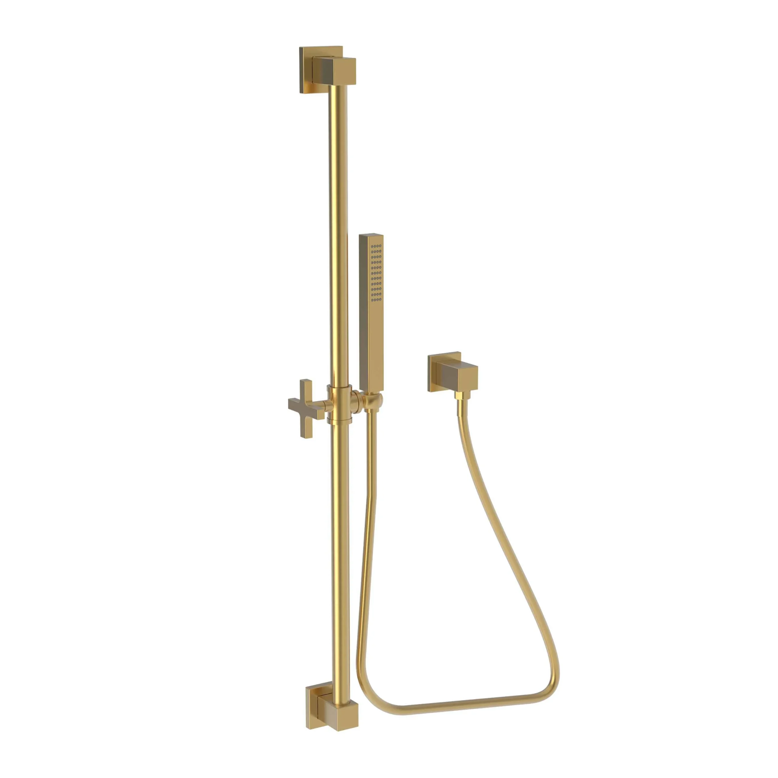 Tub & Shower - Slide Bar with Single Function Hand Shower Set - Satin Gold - PVD - 280T | Newport Brass