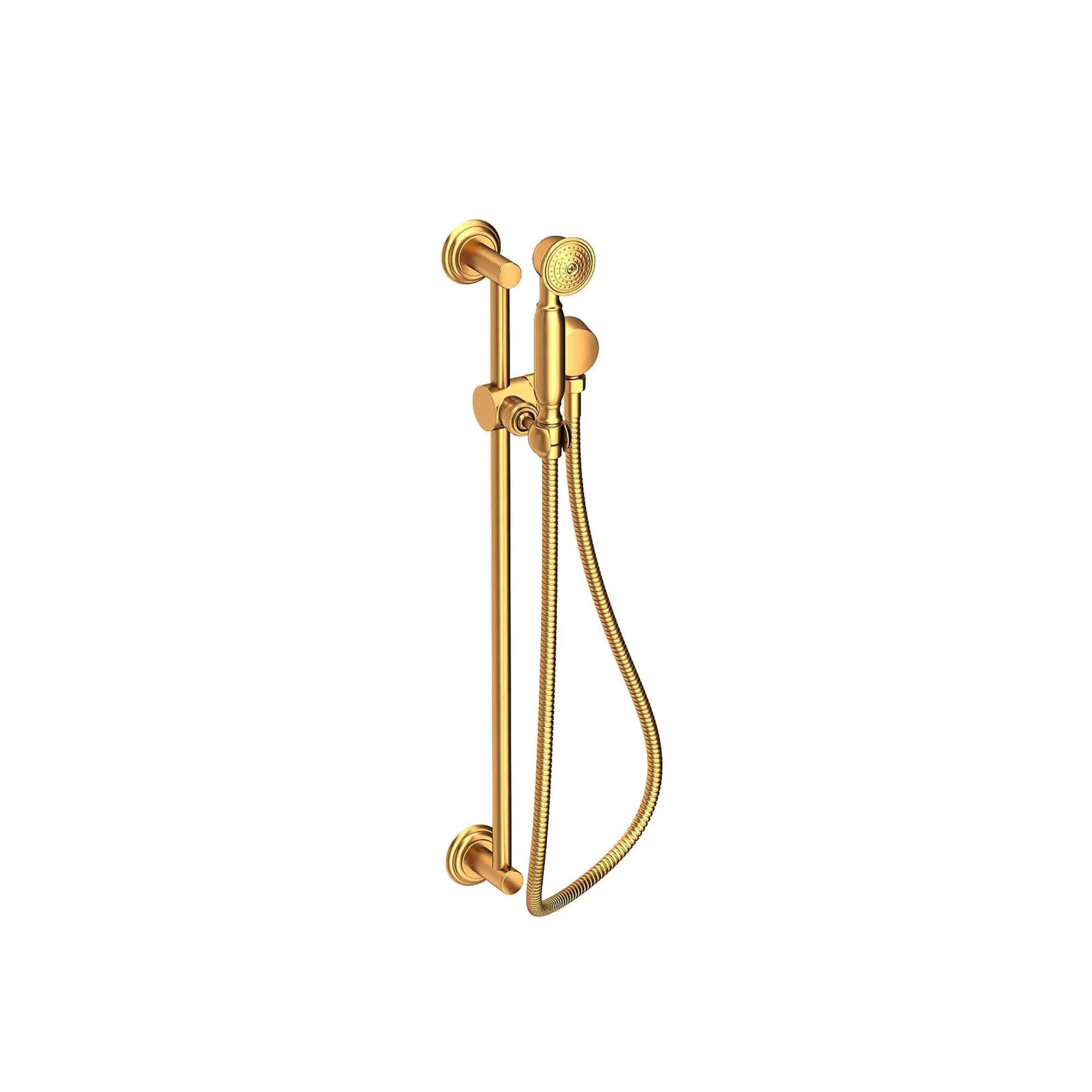 Tub & Shower - Slide Bar with Single Function Hand Shower Set - Satin Gold - PVD - 281D | Newport Brass