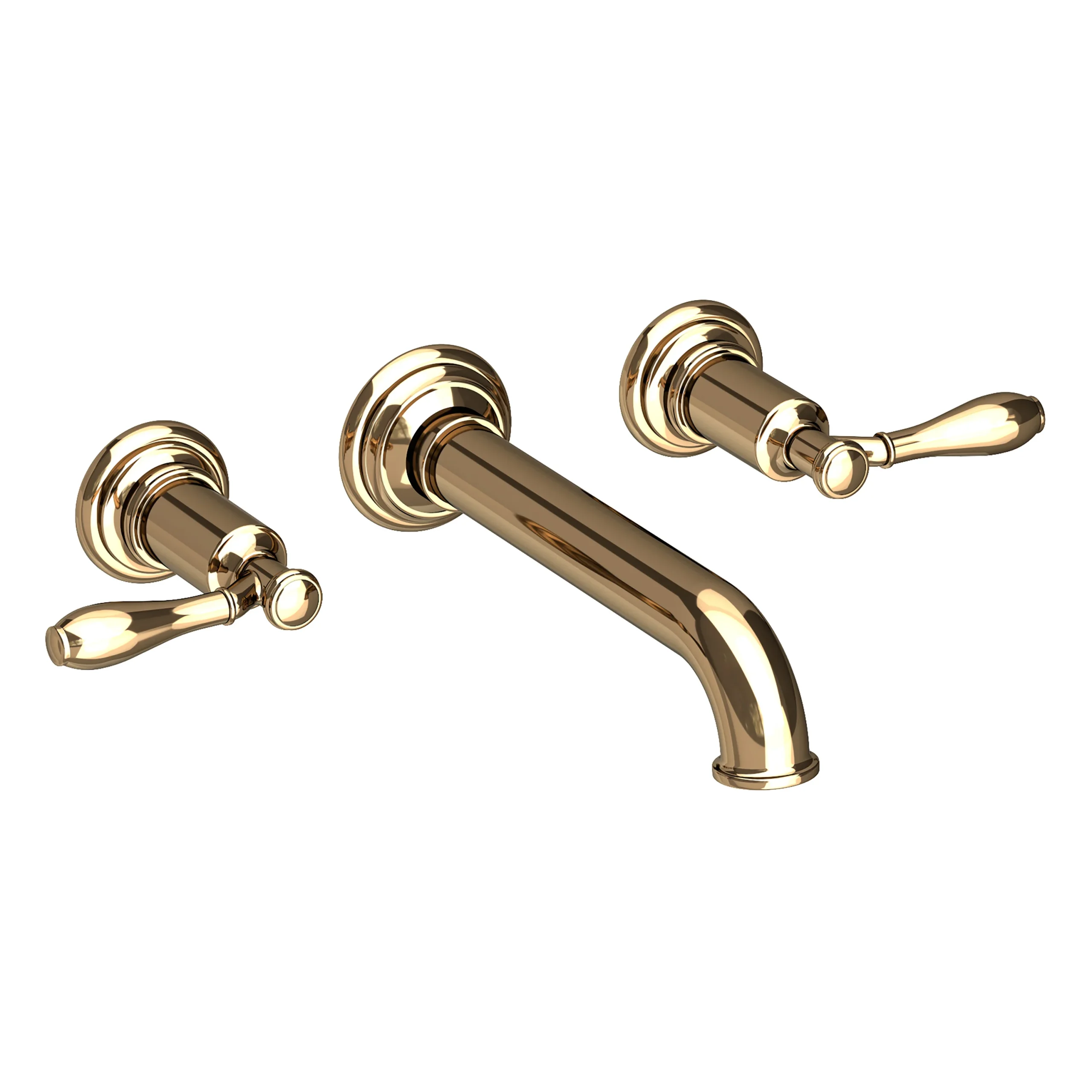 Ithaca - Wall Mount Lavatory Faucet - French Gold - PVD - 3-2551 | Newport Brass