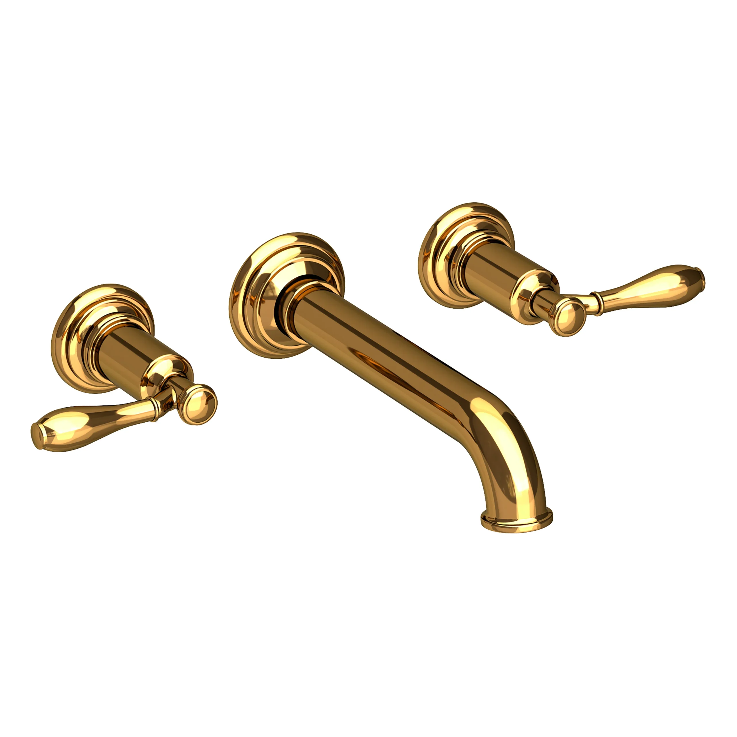 Ithaca - Wall Mount Lavatory Faucet - Polished Gold - PVD - 3-2551 | Newport Brass