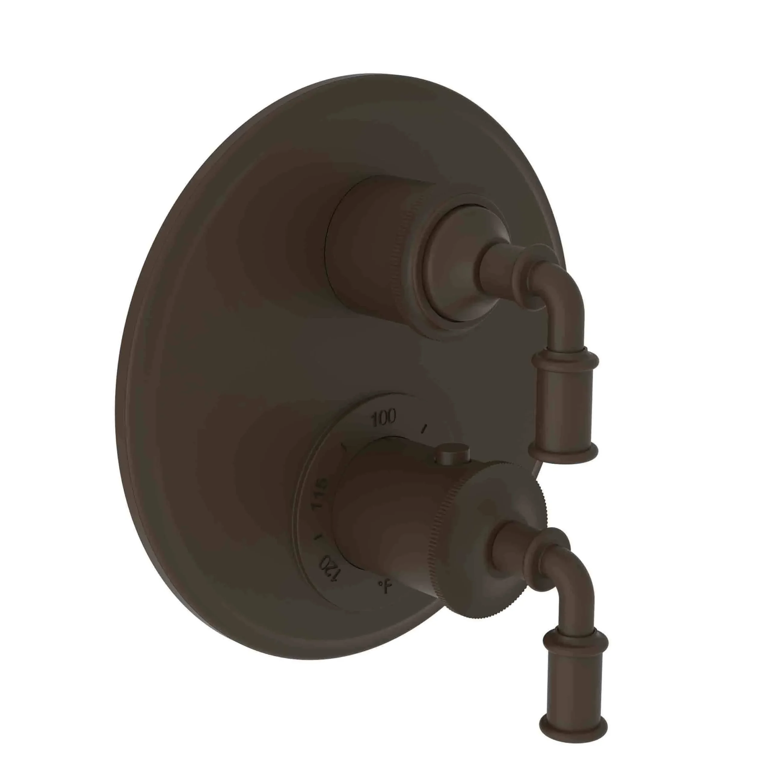 Taft - 1/2" Round Thermostatic Trim Plate with Handle - Oil Rubbed Bronze - 3-2943TR | Newport Brass