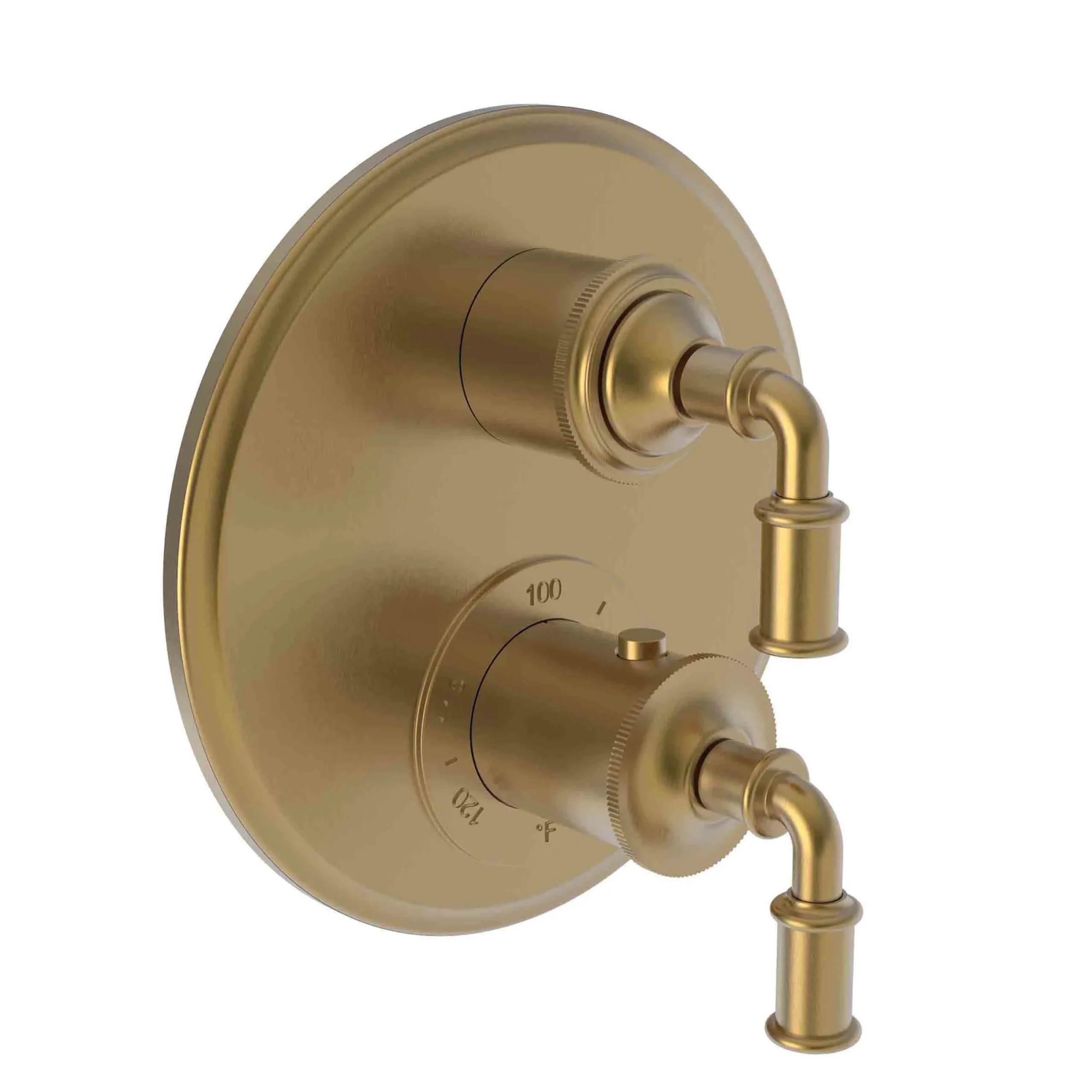 Taft - 1/2" Round Thermostatic Trim Plate with Handle - Satin Bronze - PVD - 3-2943TR | Newport Brass