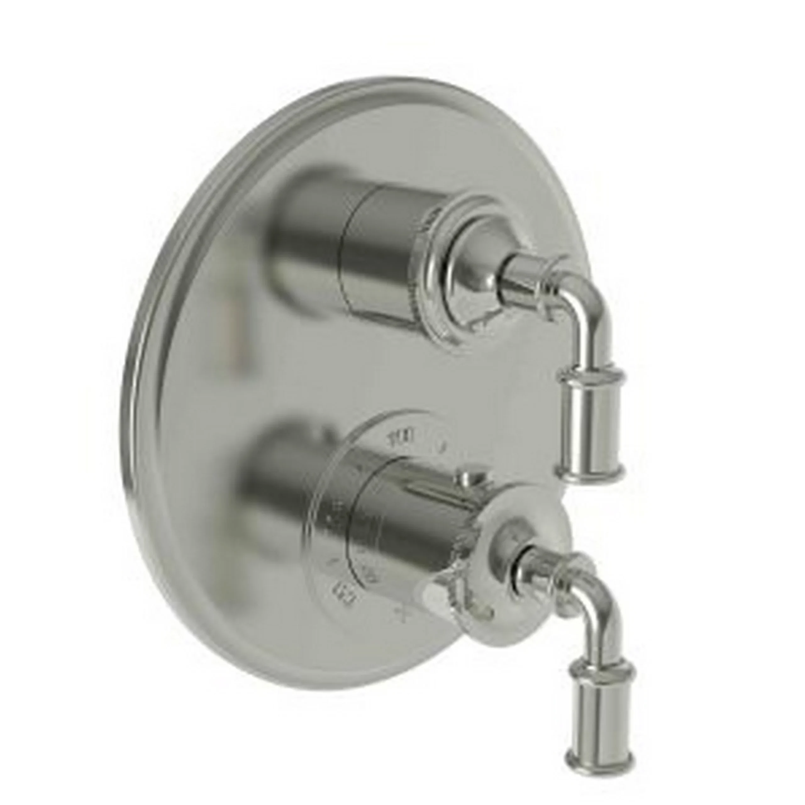 Taft - 1/2" Round Thermostatic Trim Plate with Handle - Polished Nickel - PVD - 3-2943TR | Newport Brass