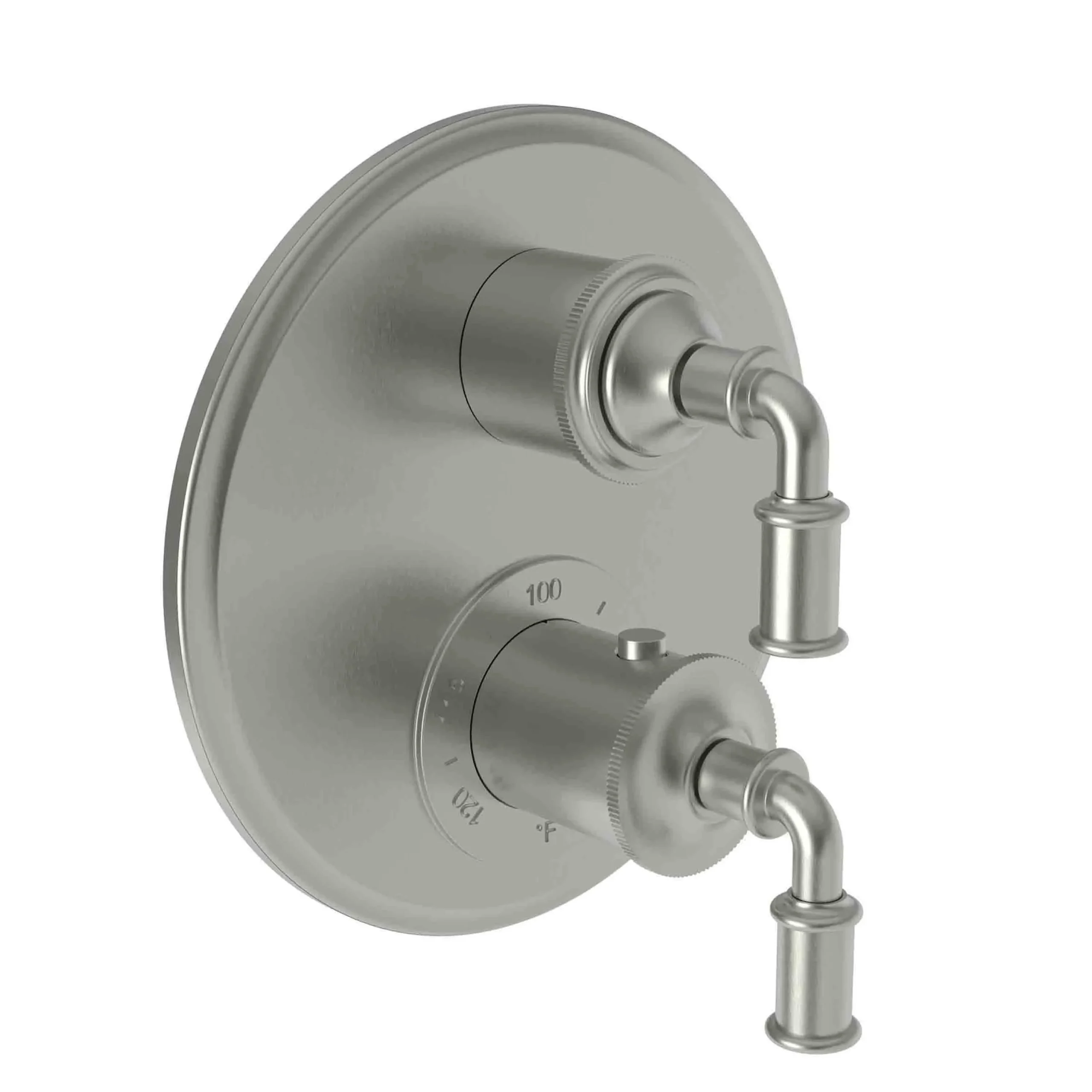 Taft - 1/2" Round Thermostatic Trim Plate with Handle - Satin Nickel - PVD - 3-2943TR | Newport Brass