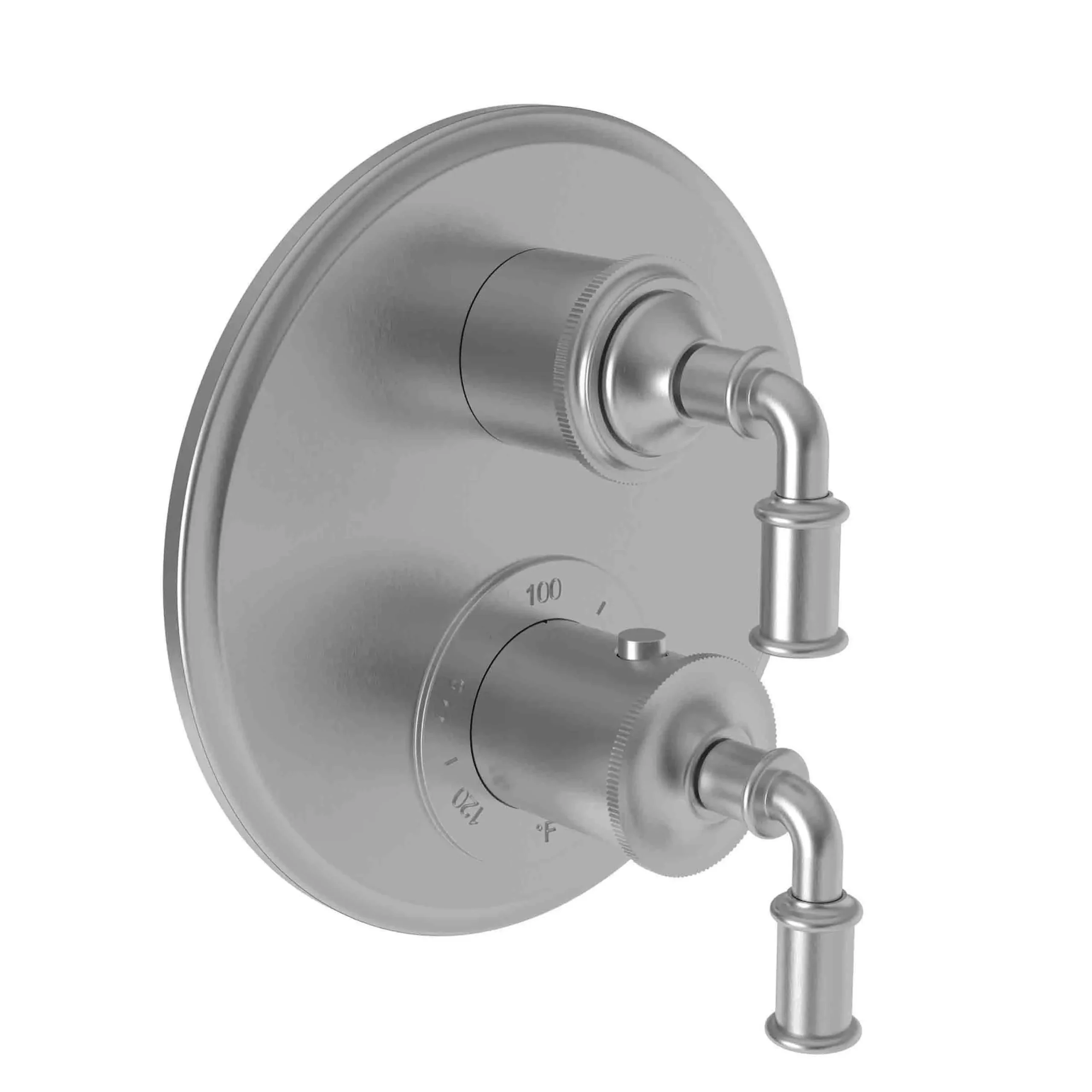 Taft - 1/2" Round Thermostatic Trim Plate with Handle - Stainless Steel - PVD - 3-2943TR | Newport Brass