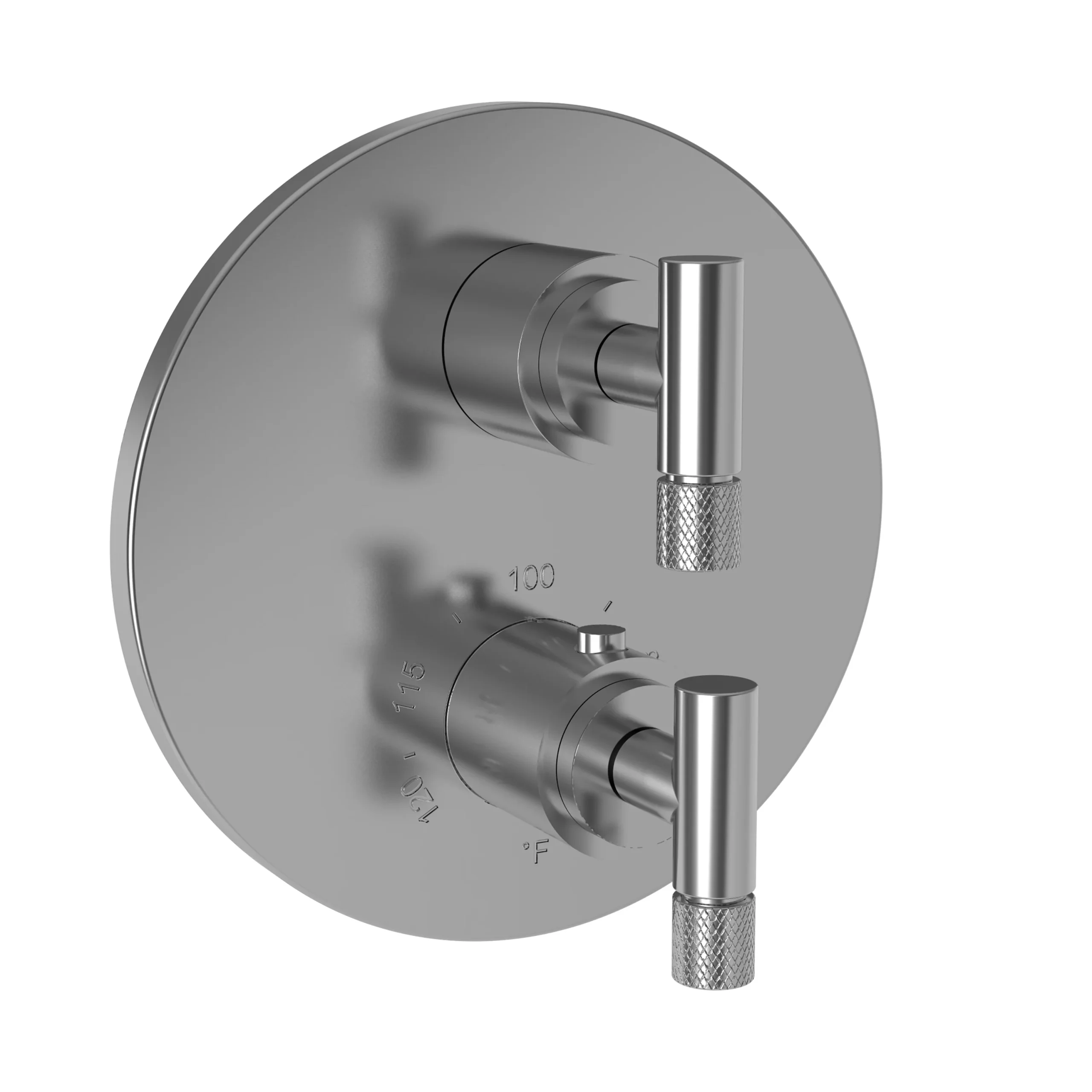 Muncy - 1/2" Round Thermostatic Trim Plate with Handle - Polished Chrome- 3-3293TR | Newport Brass