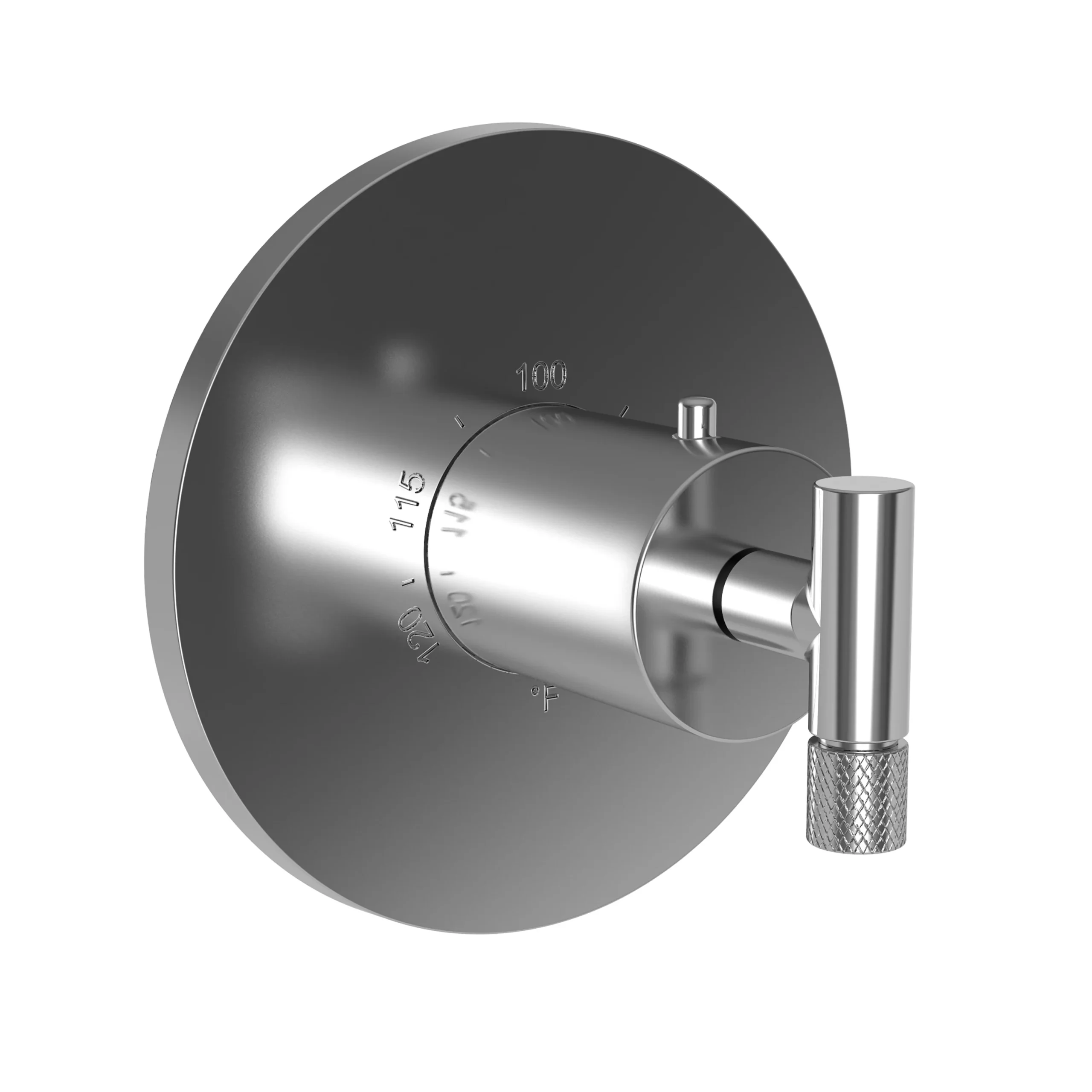 Muncy - 3/4" Round Thermostatic Trim Plate with Handle - Polished Chrome- 3-3294TR | Newport Brass