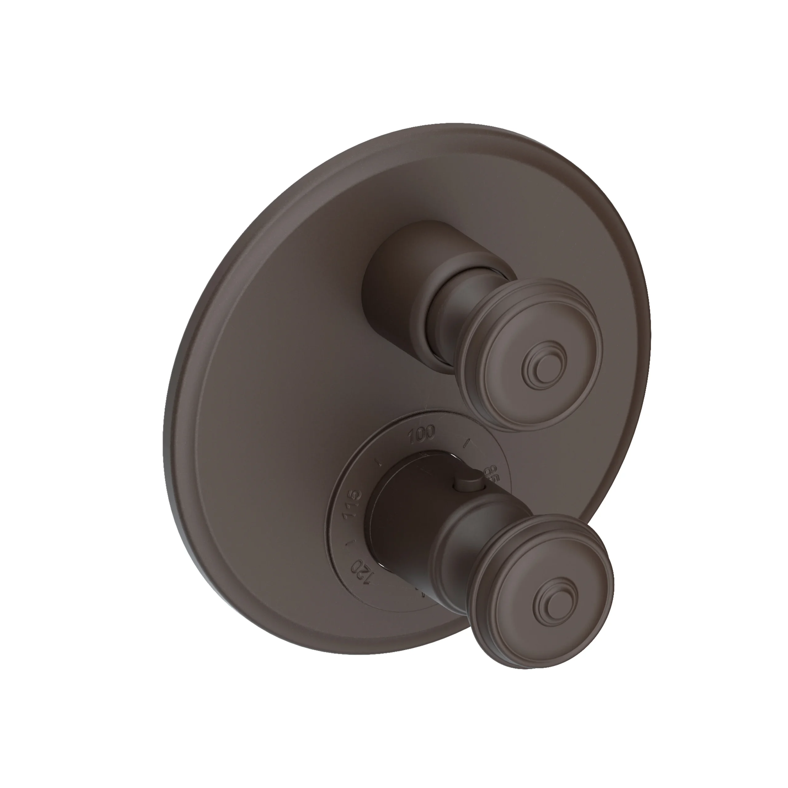 Amisa -1/2" Round Thermostatic Trim Plate with Handle - Oil Rubbed Bronze - 3-803TR | Newport Brass