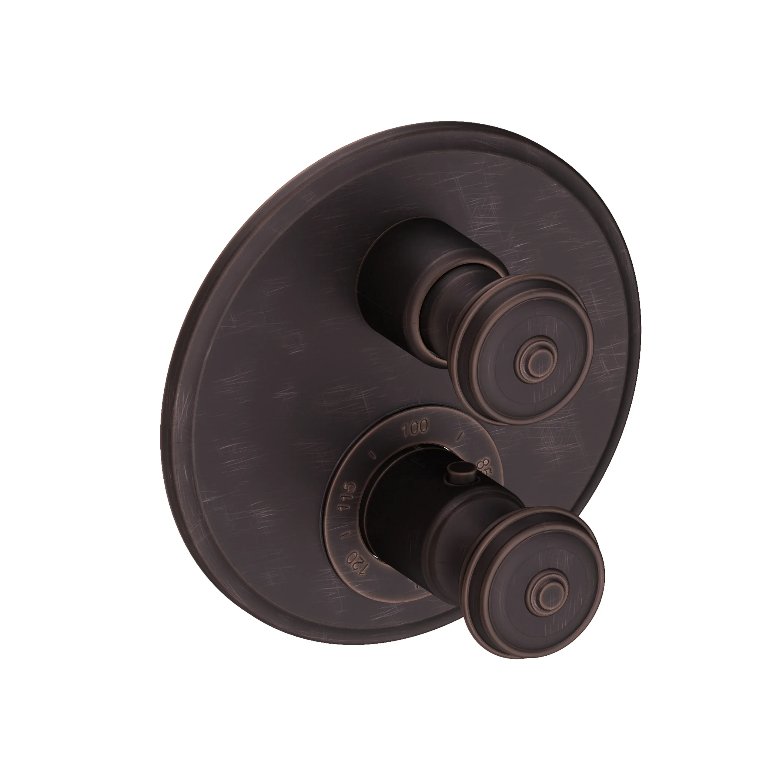 Amisa -1/2" Round Thermostatic Trim Plate with Handle - Venetian Bronze - 3-803TR | Newport Brass