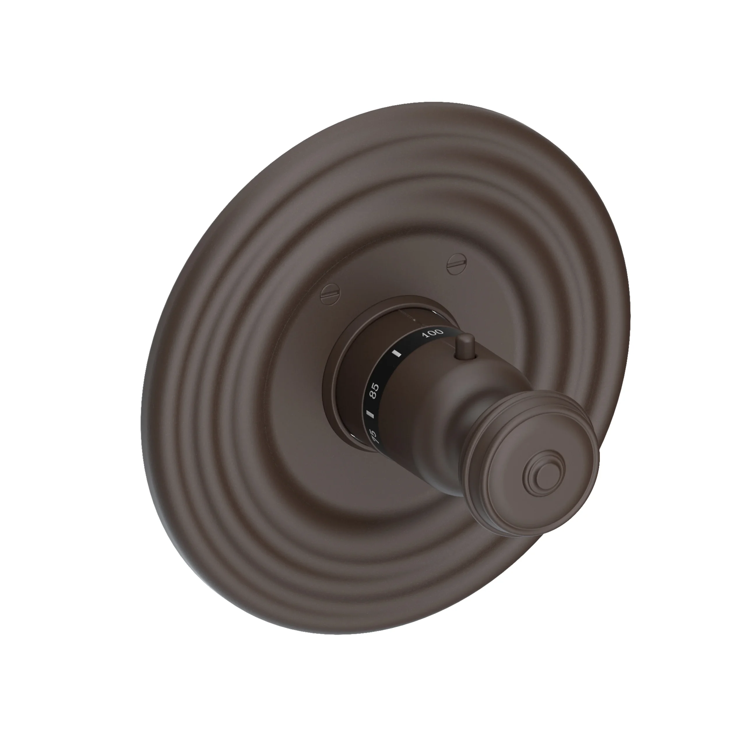 Amisa - 3/4" Round Thermostatic Trim Plate with Handle - Oil Rubbed Bronze - 3-804TR | Newport Brass
