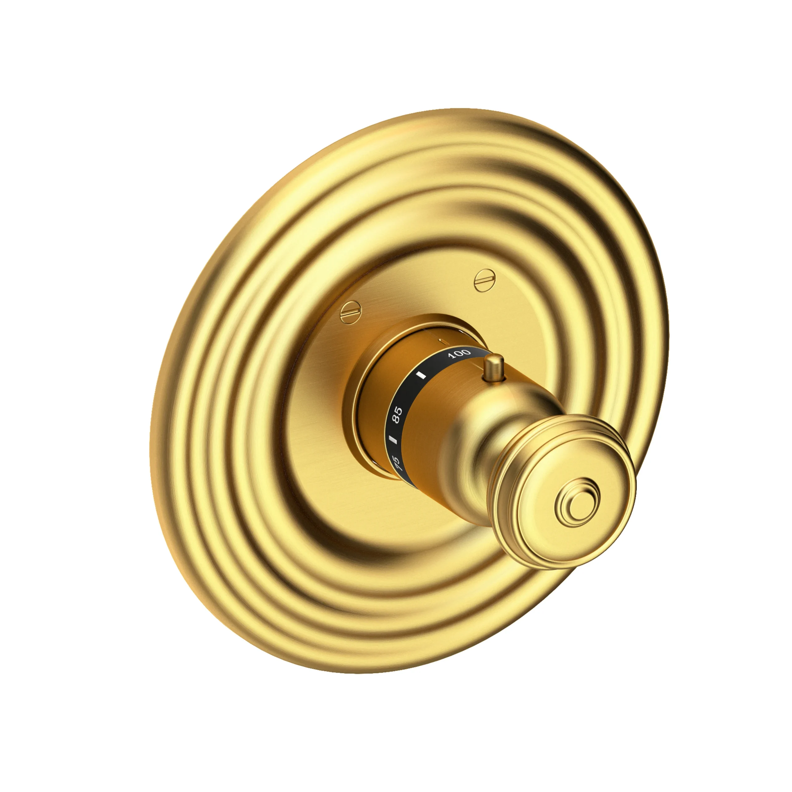 Amisa - 3/4" Round Thermostatic Trim Plate with Handle - Satin Bronze - PVD - 3-804TR | Newport Brass
