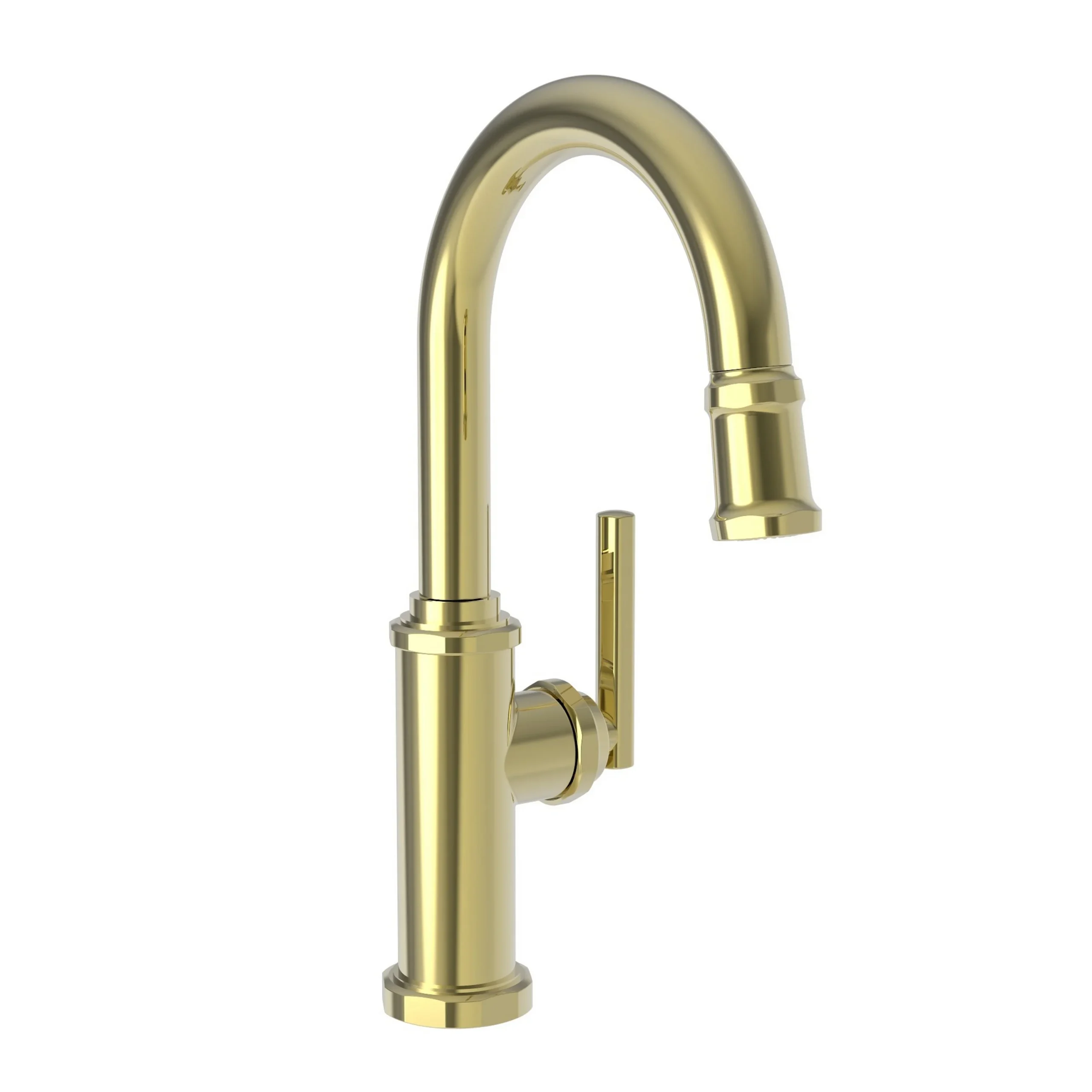 Heaney - Prep/Bar Pull Down Faucet - Uncoated Polished Brass - Living - 3190-5223 | Newport Brass