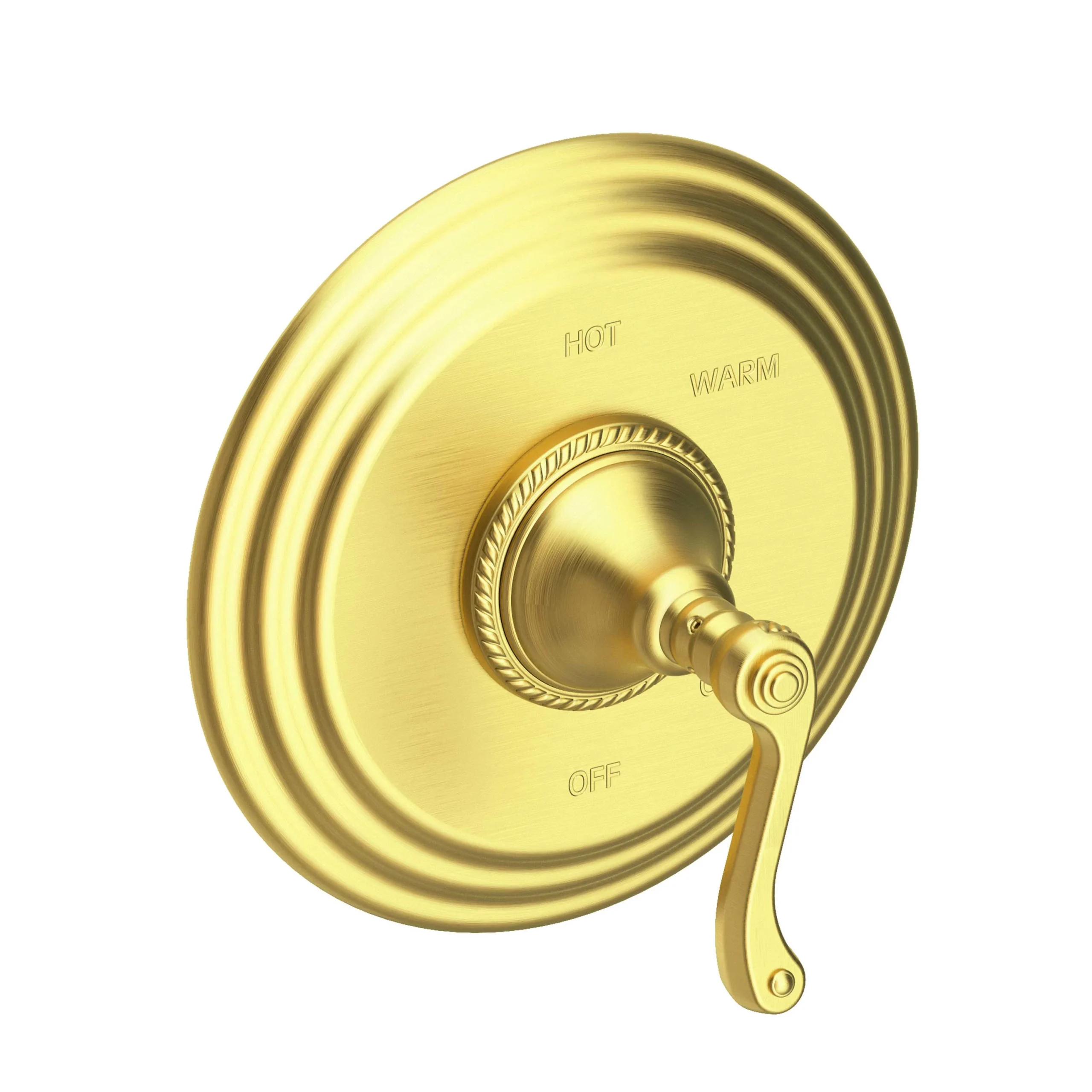 Amisa - Balanced Pressure Shower Trim Plate with Handle. Less showerhead, arm and flange. - Satin Brass - PVD - 4-984BP | Newport Brass