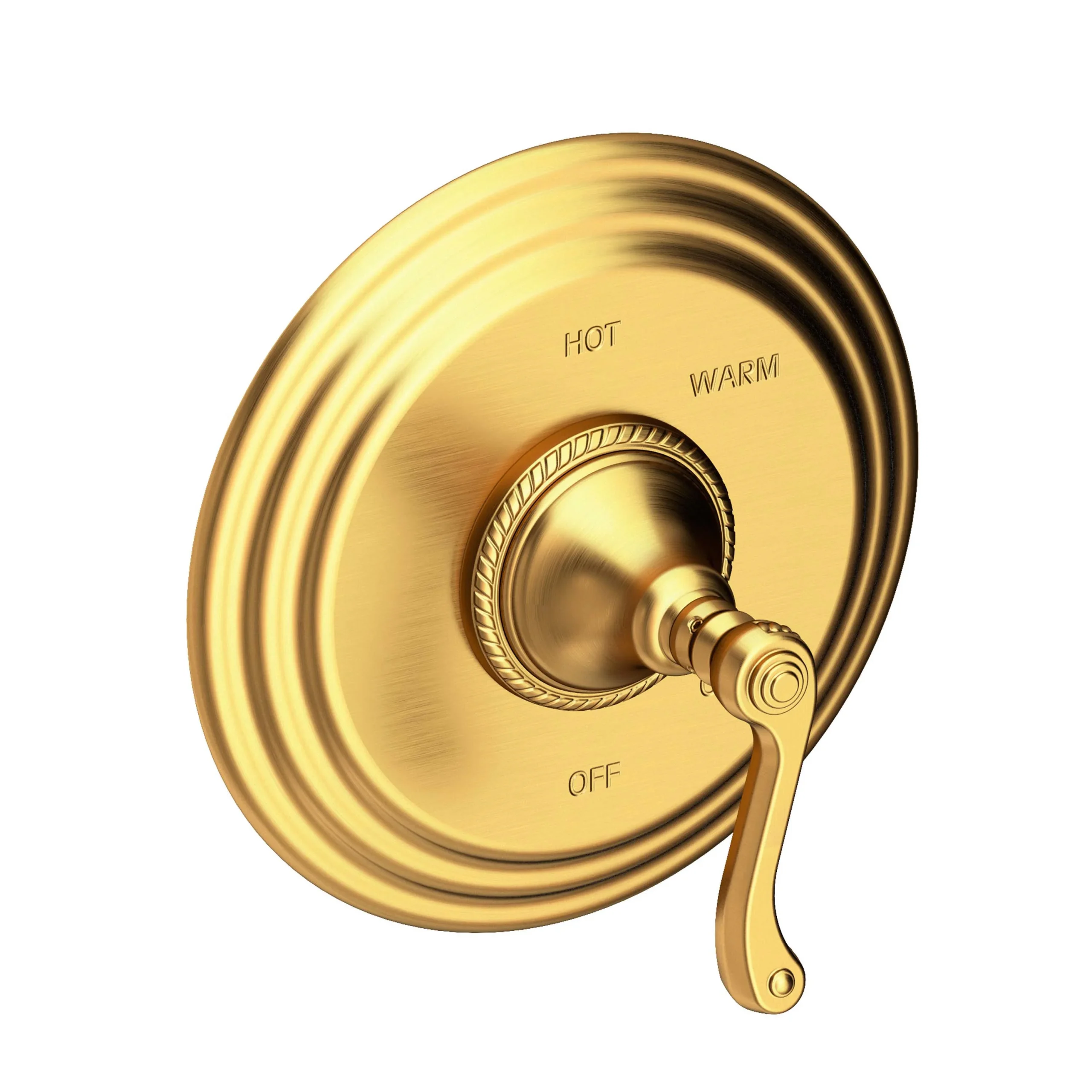 Amisa - Balanced Pressure Shower Trim Plate with Handle. Less showerhead, arm and flange. - Satin Gold - PVD - 4-984BP | Newport Brass