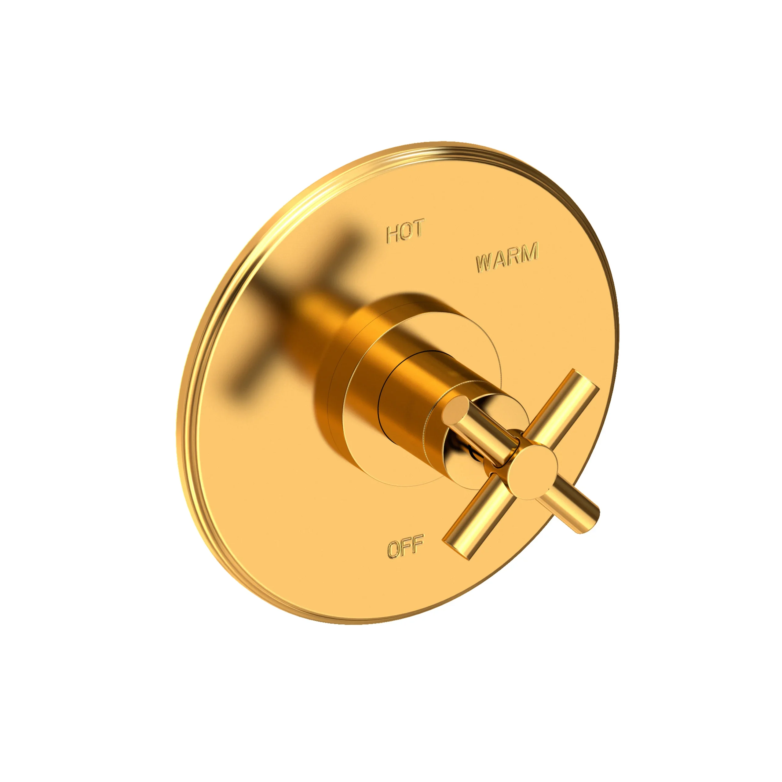 East Square - Balanced Pressure Shower Trim Plate with Handle. Less showerhead, arm and flange. - Aged Brass - 4-994BP | Newport Brass