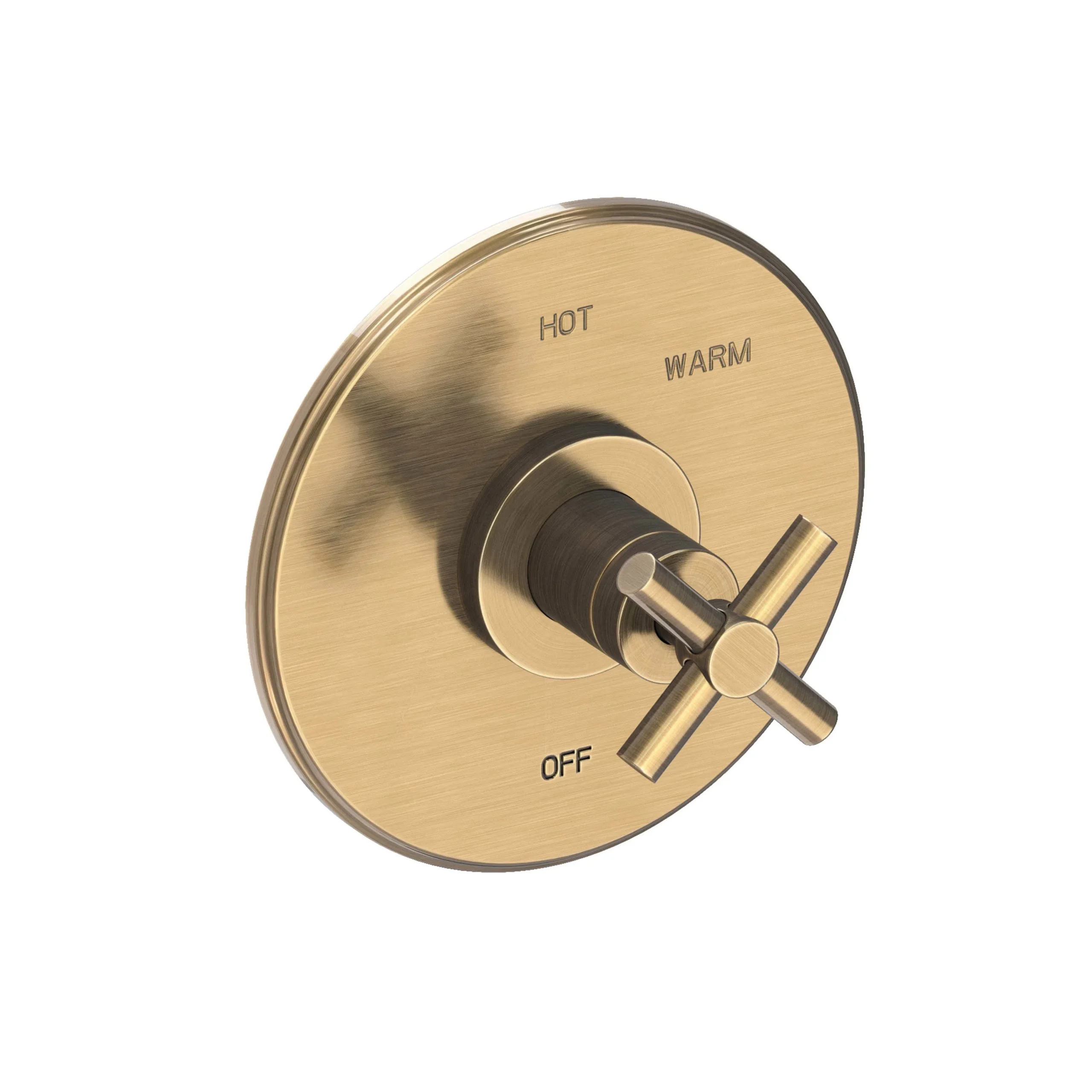 East Square - Balanced Pressure Shower Trim Plate with Handle. Less showerhead, arm and flange. - Antique Brass - 4-994BP | Newport Brass