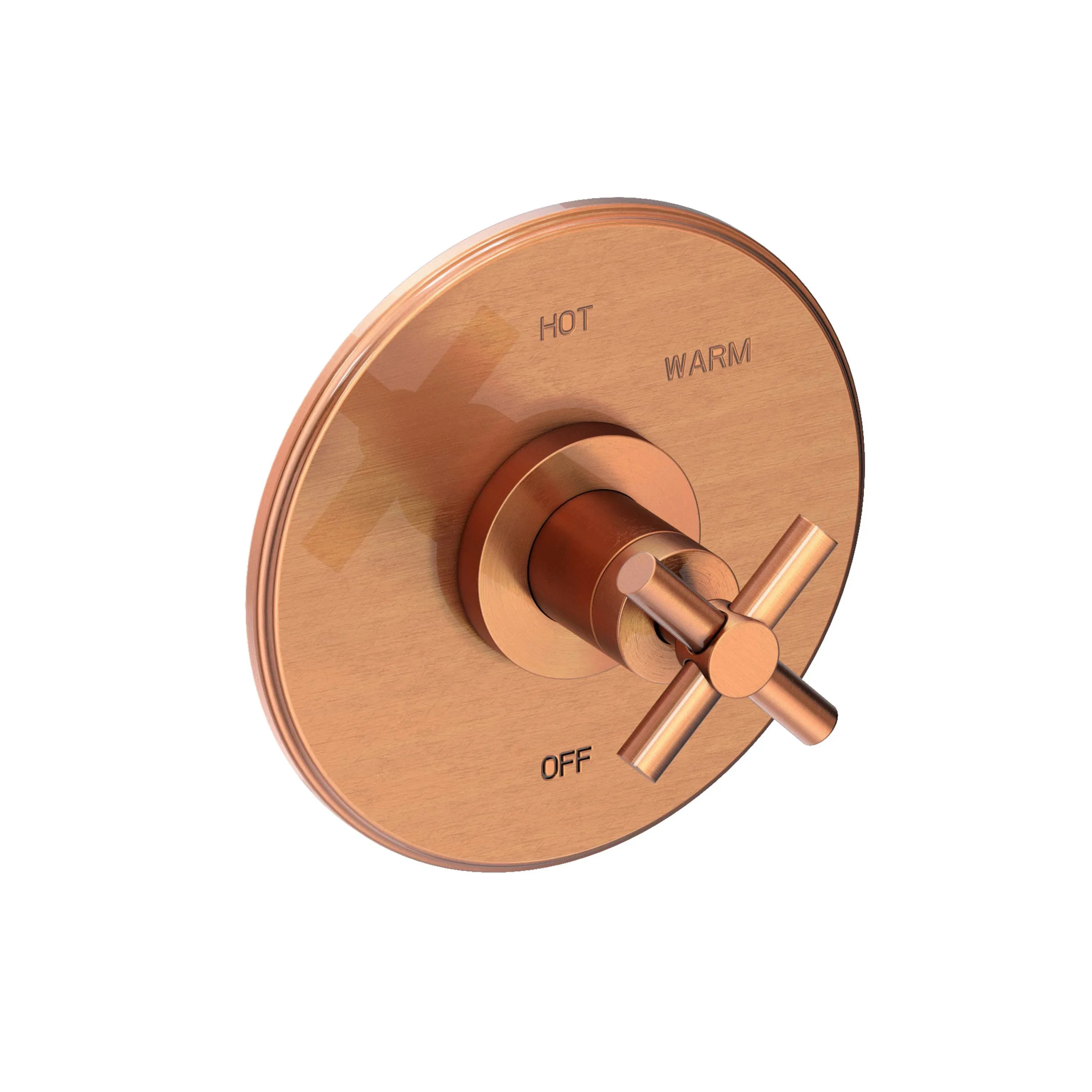 East Square - Balanced Pressure Shower Trim Plate with Handle. Less showerhead, arm and flange. - Antique Copper - 4-994BP | Newport Brass