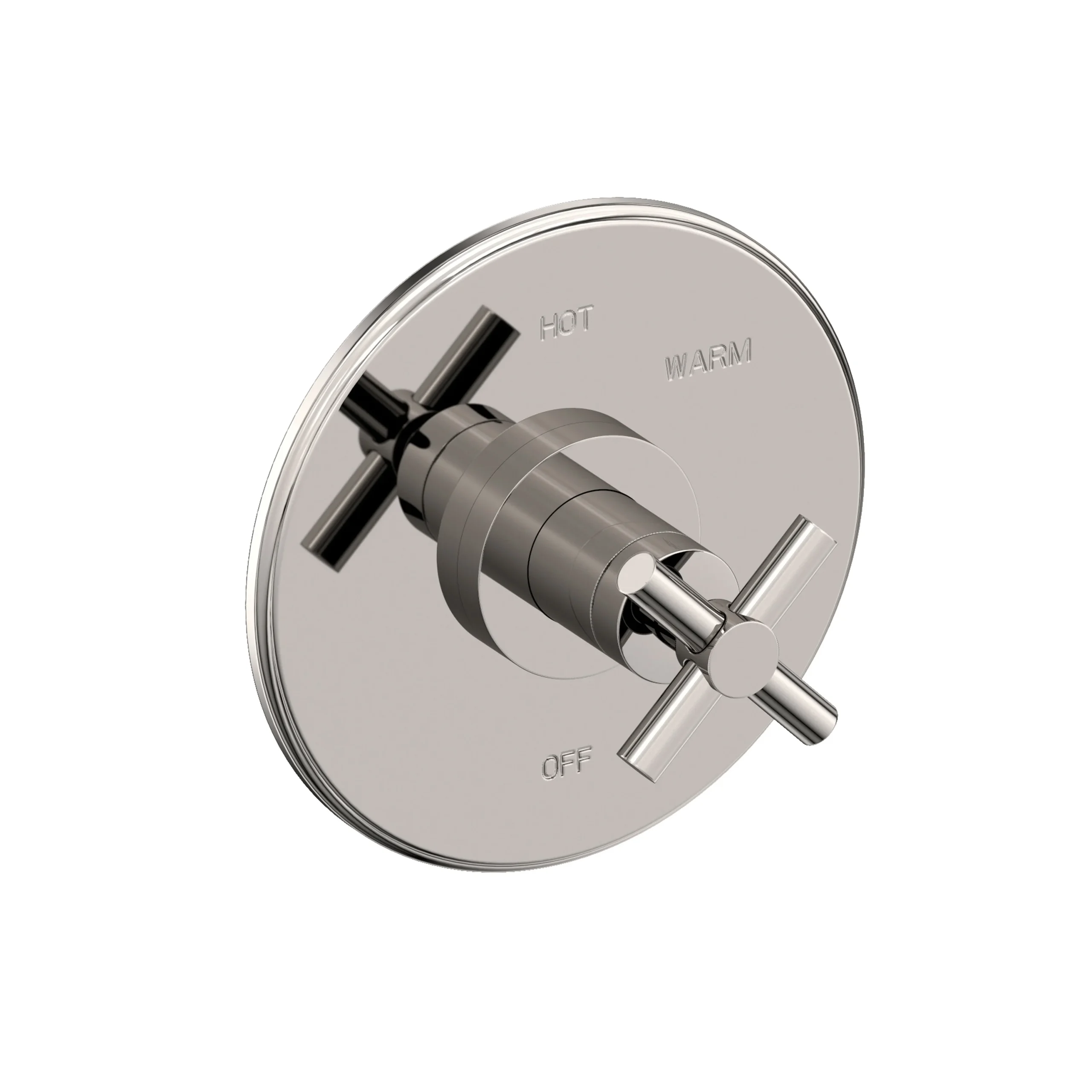 East Square - Balanced Pressure Shower Trim Plate with Handle. Less showerhead, arm and flange. - Polished Nickel - Natural - 4-994BP | Newport Brass