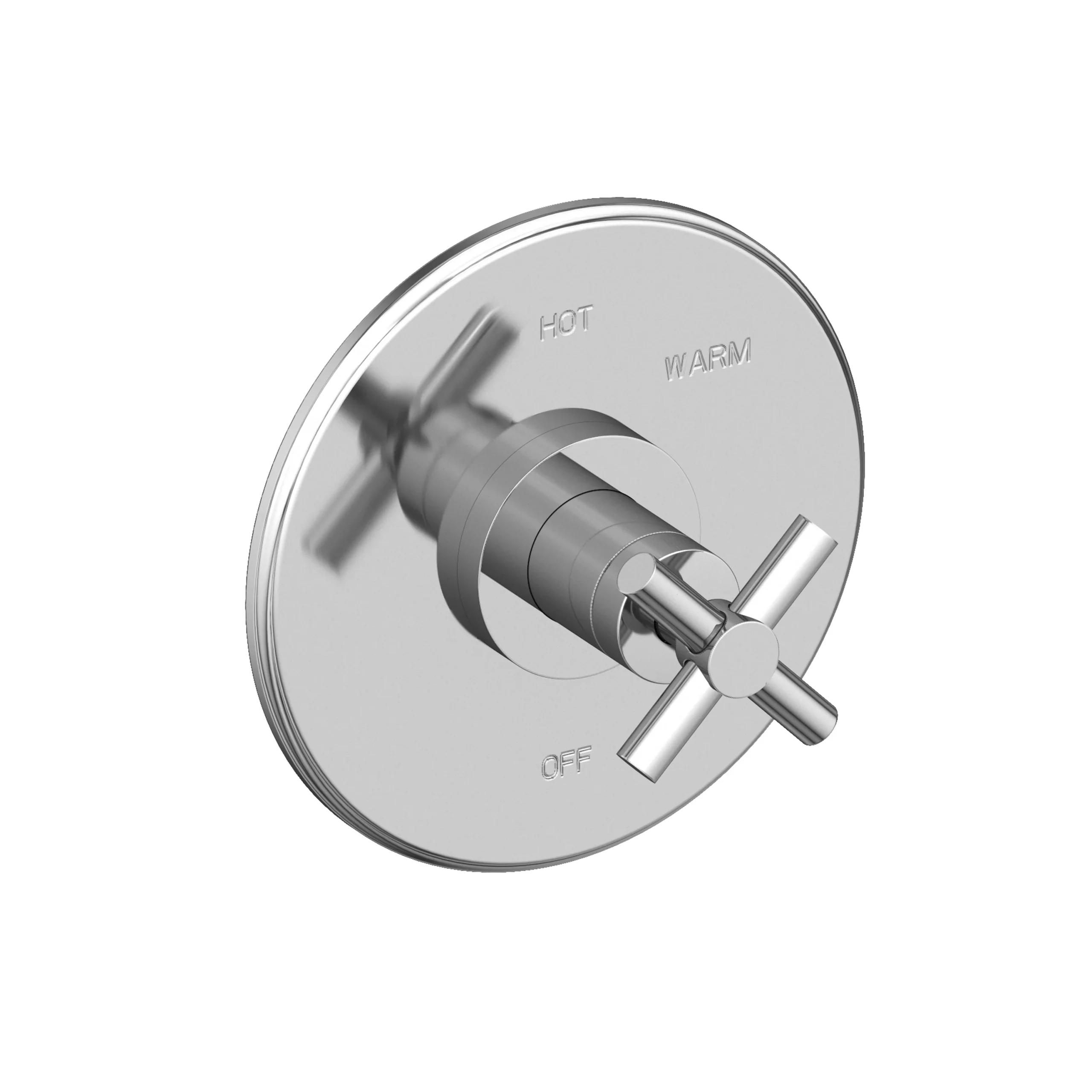 East Square - Balanced Pressure Shower Trim Plate with Handle. Less showerhead, arm and flange. - Polished Chrome- 4-994BP | Newport Brass