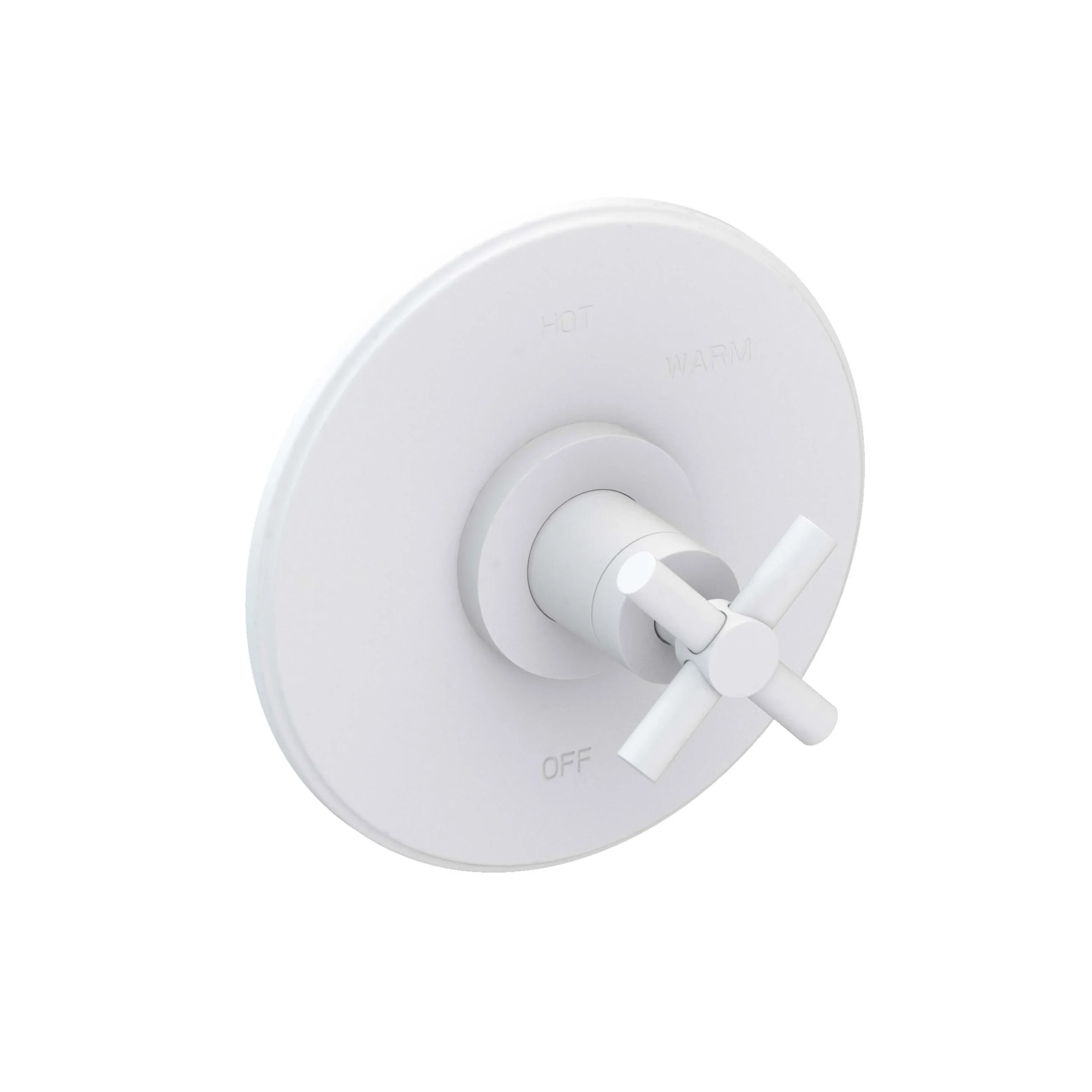 East Square - Balanced Pressure Shower Trim Plate with Handle. Less showerhead, arm and flange. - Matte White - 4-994BP | Newport Brass