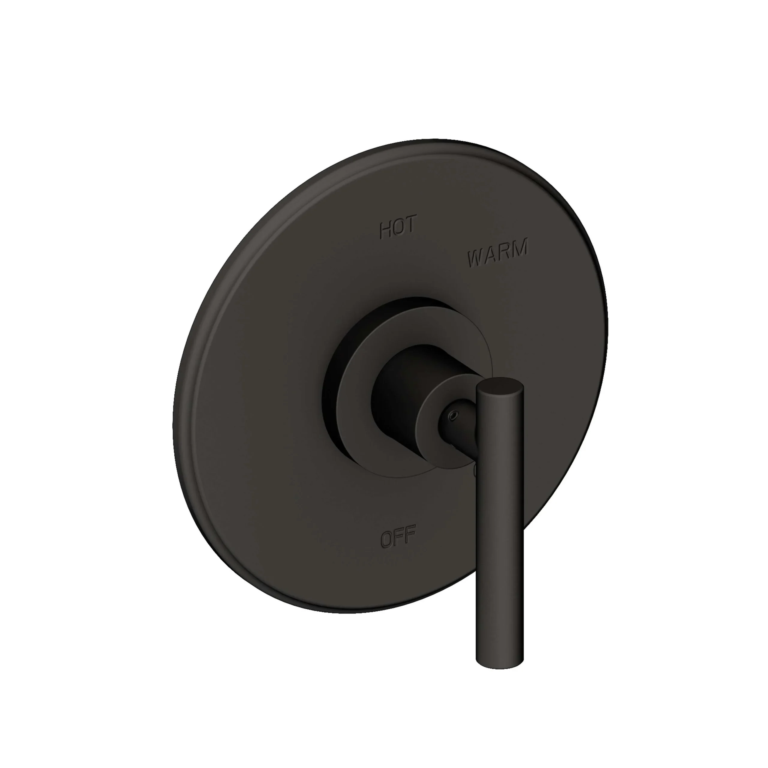 East Square - Balanced Pressure Shower Trim Plate with Handle. Less showerhead, arm and flange. - Flat Black - 4-994LBP | Newport Brass