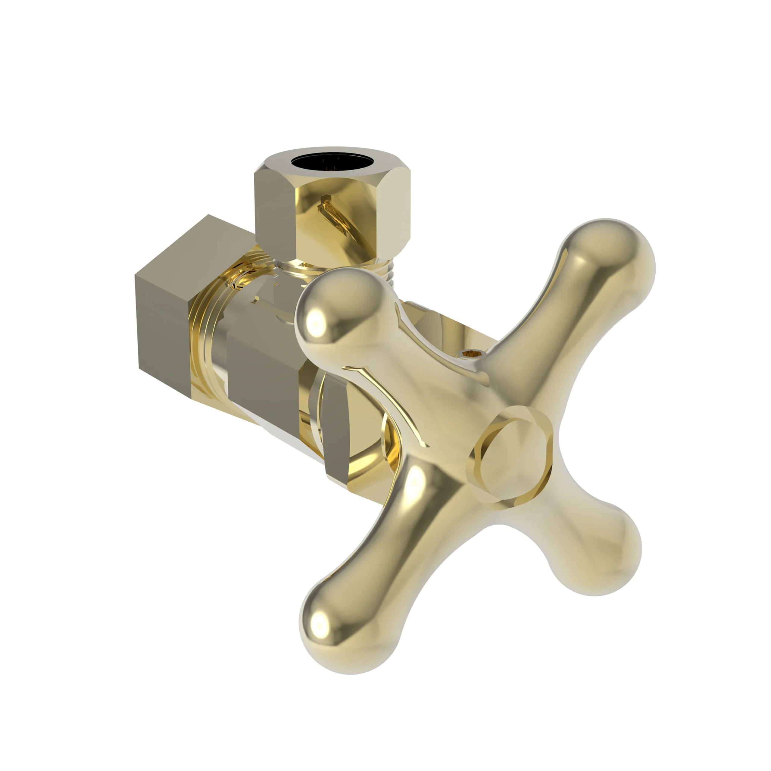 Brasstech - Angle Valve, 1/2" Compression - French Gold - PVD - 403X | Newport Brass