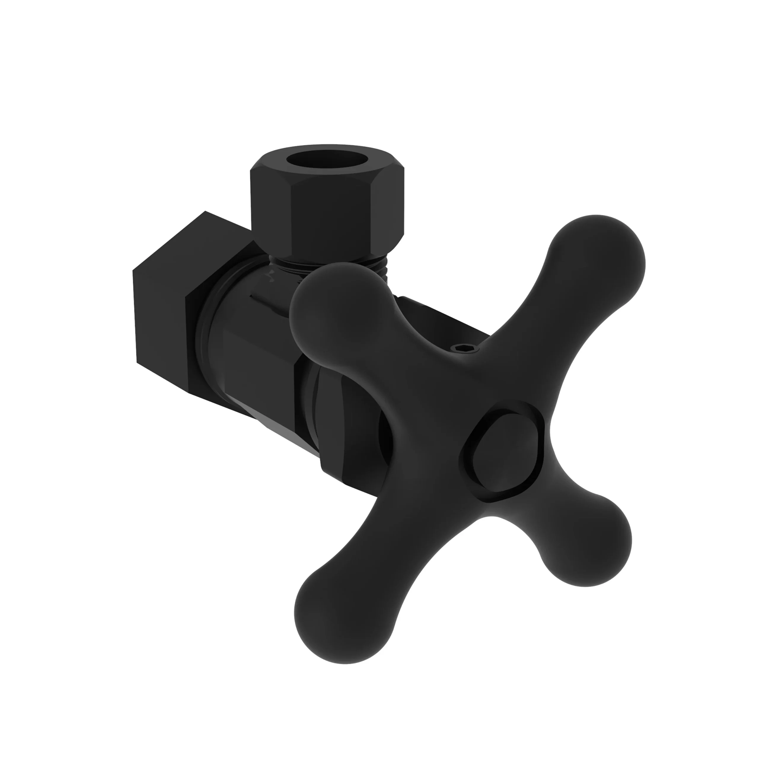Brasstech - Angle Valve, 1/2" Compression - Flat Black - 403X | Newport Brass