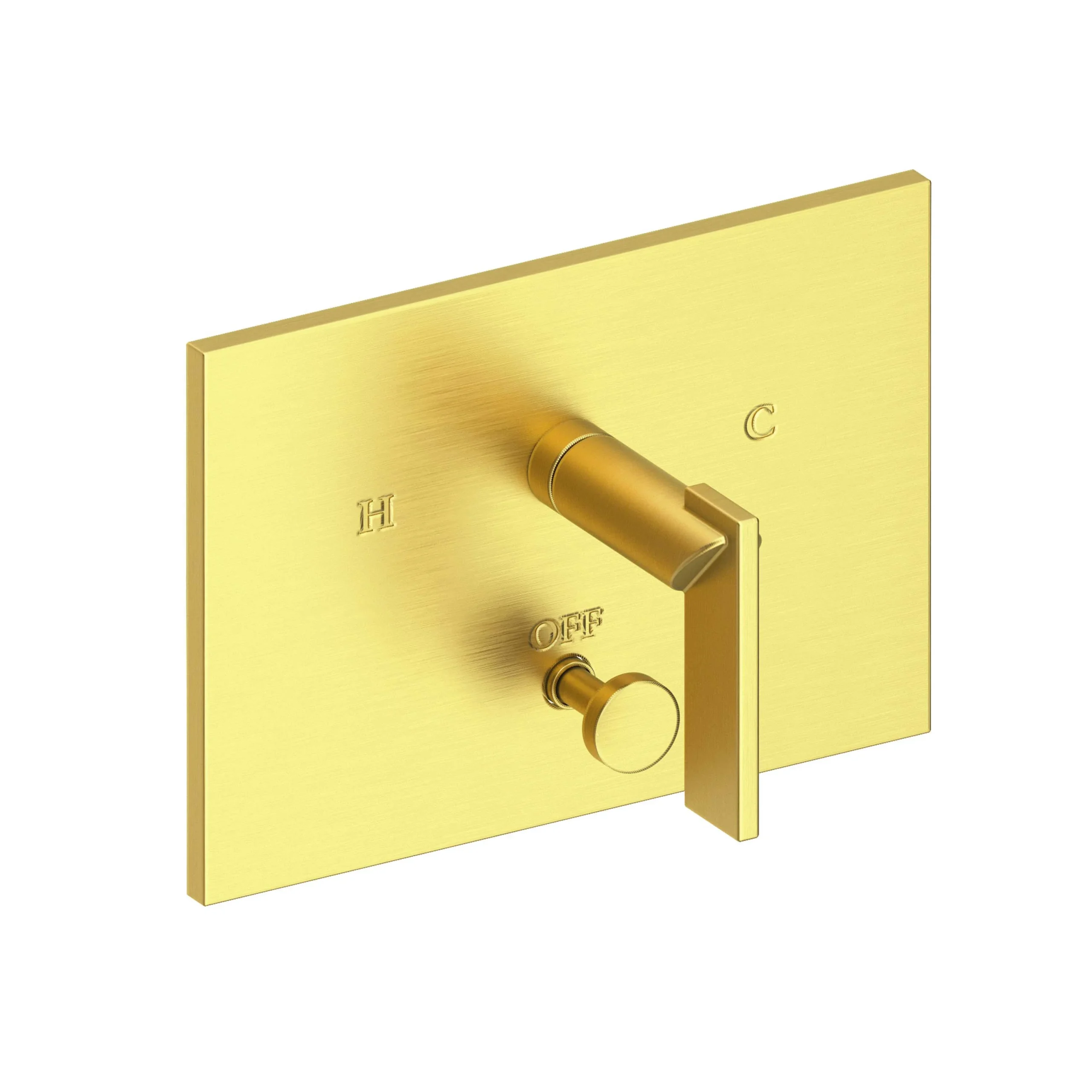 Metro - Balanced Pressure Tub & Shower Diverter Plate with Handle. Less Showerhead, arm and flange. - Satin Brass - PVD - 5-2542BP | Newport Brass
