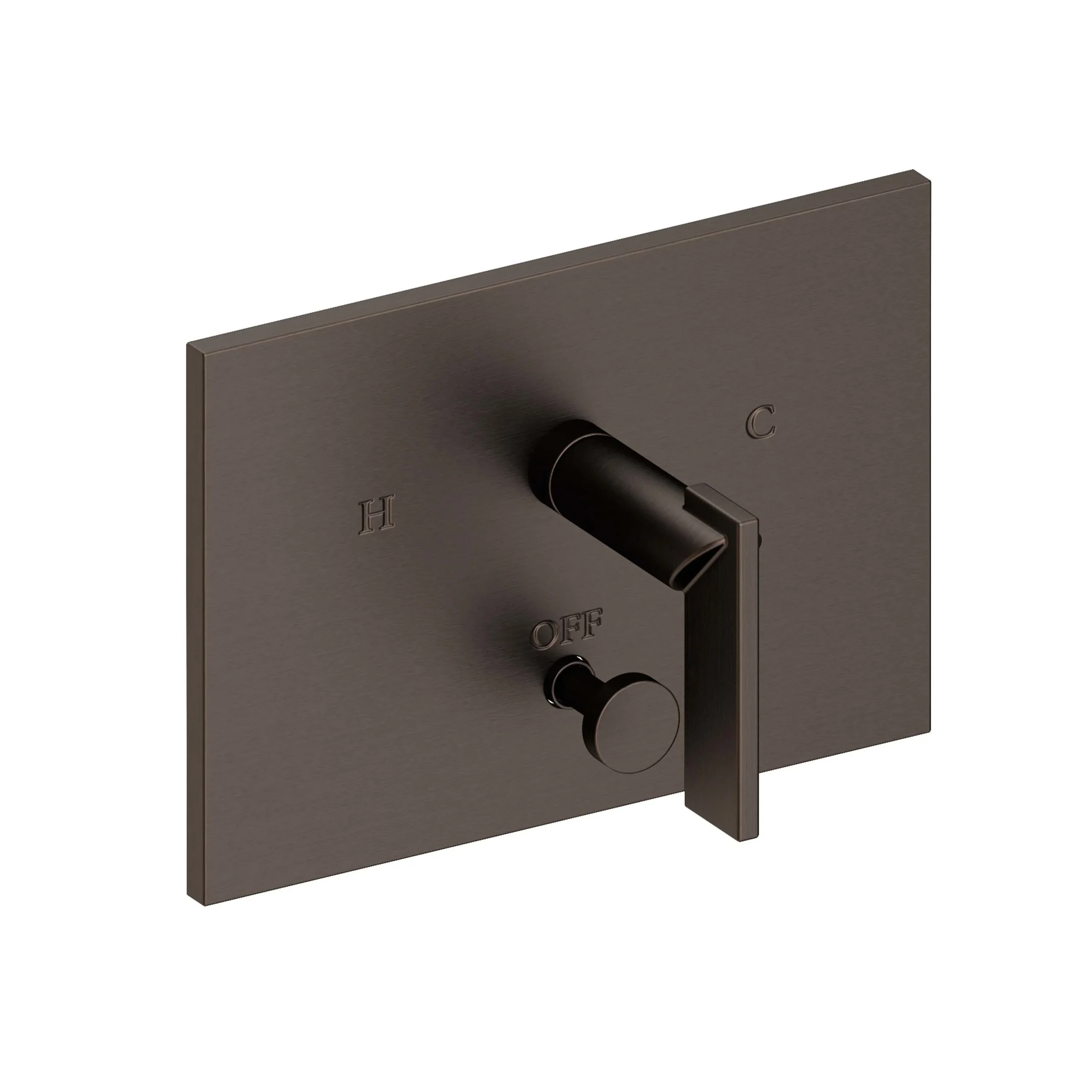 Metro - Balanced Pressure Tub & Shower Diverter Plate with Handle. Less Showerhead, arm and flange. - English Bronze - 5-2542BP | Newport Brass