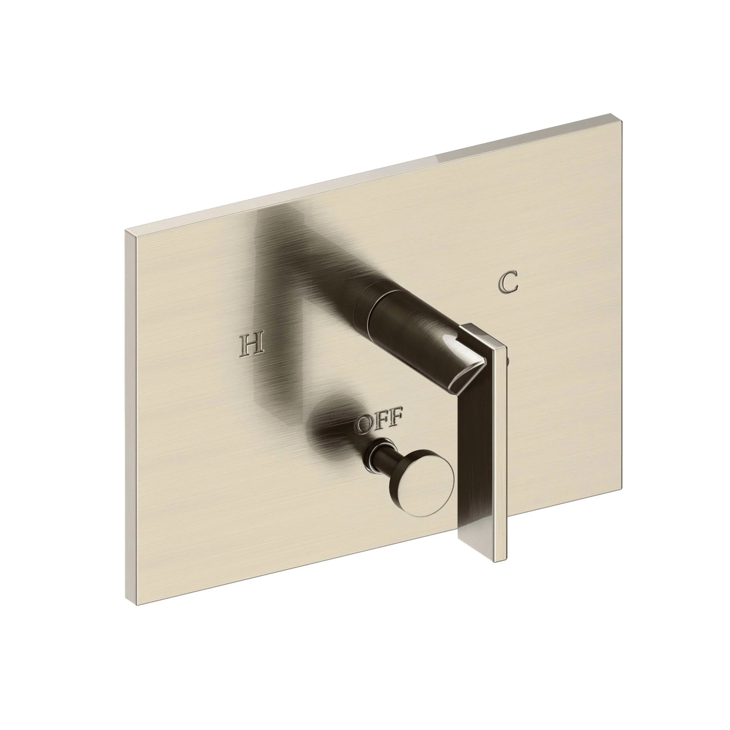 Metro - Balanced Pressure Tub & Shower Diverter Plate with Handle. Less Showerhead, arm and flange. - Antique Nickel - 5-2542BP | Newport Brass