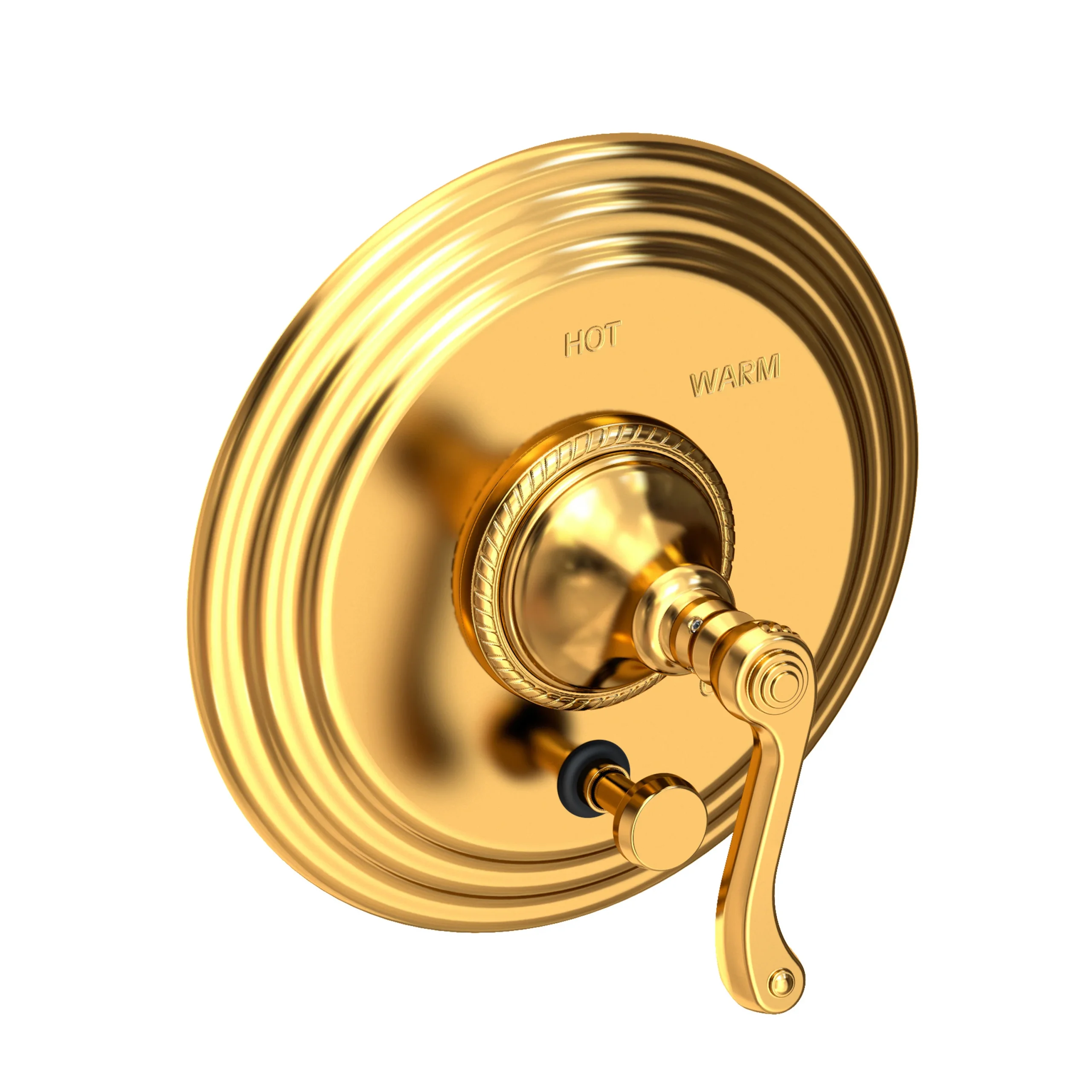 Amisa - Balanced Pressure Tub & Shower Diverter Plate with Handle. Less Showerhead, arm and flange. - Aged Brass - 5-982BP | Newport Brass