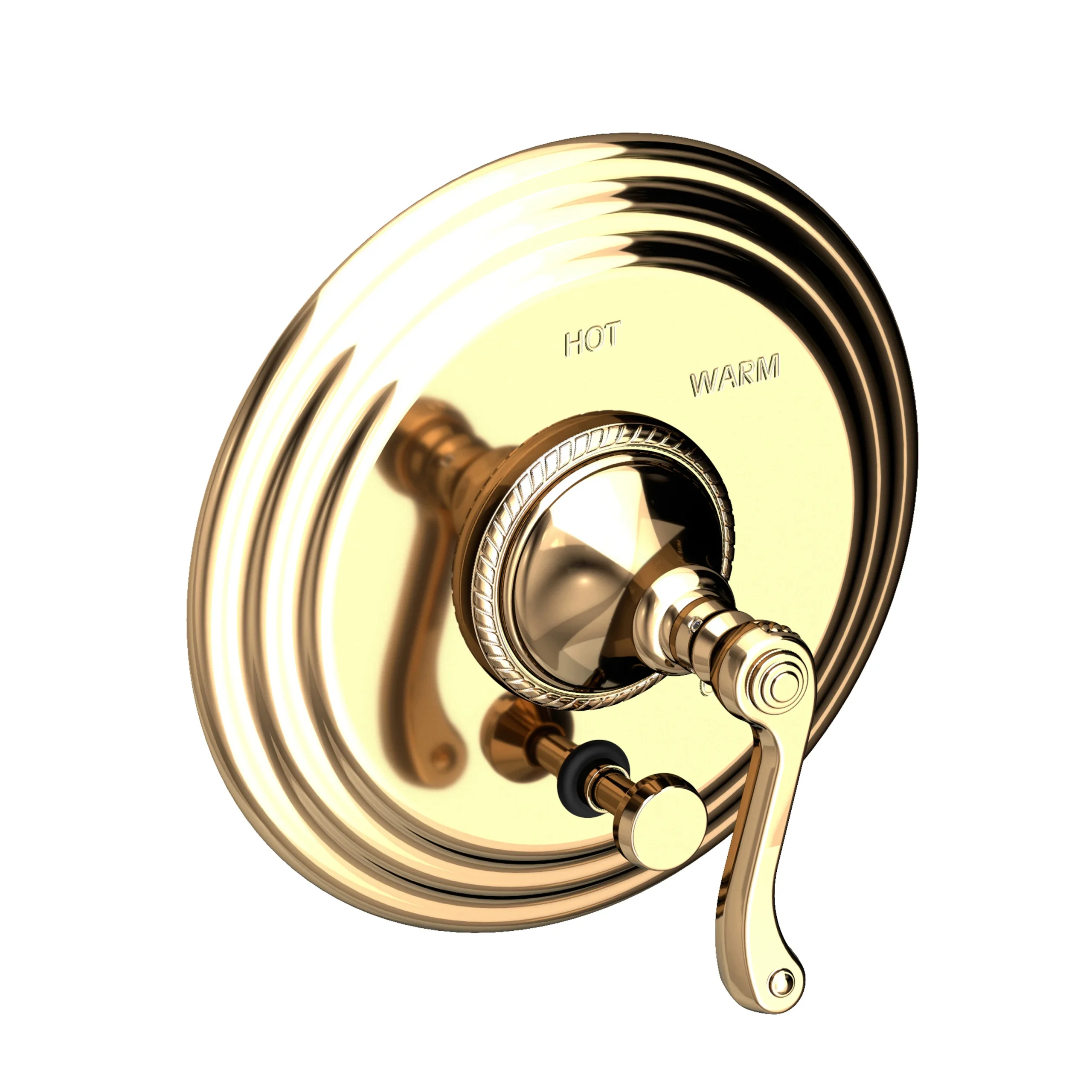 Amisa - Balanced Pressure Tub & Shower Diverter Plate with Handle. Less Showerhead, arm and flange. - French Gold - PVD - 5-982BP | Newport Brass