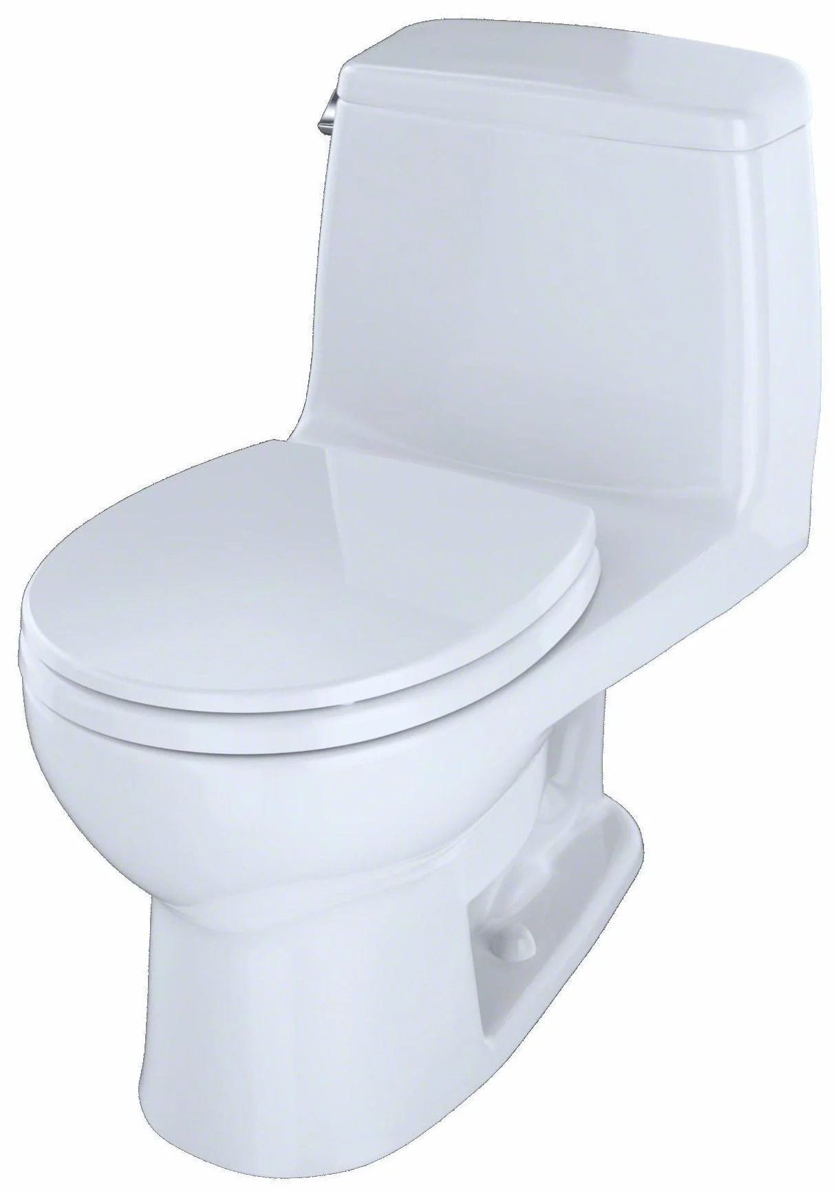 UltraMax Standard Round 1.28 GPF 1-Piece Toilet with SoftClose Seat - Cotton White MS853113E#01 Toto