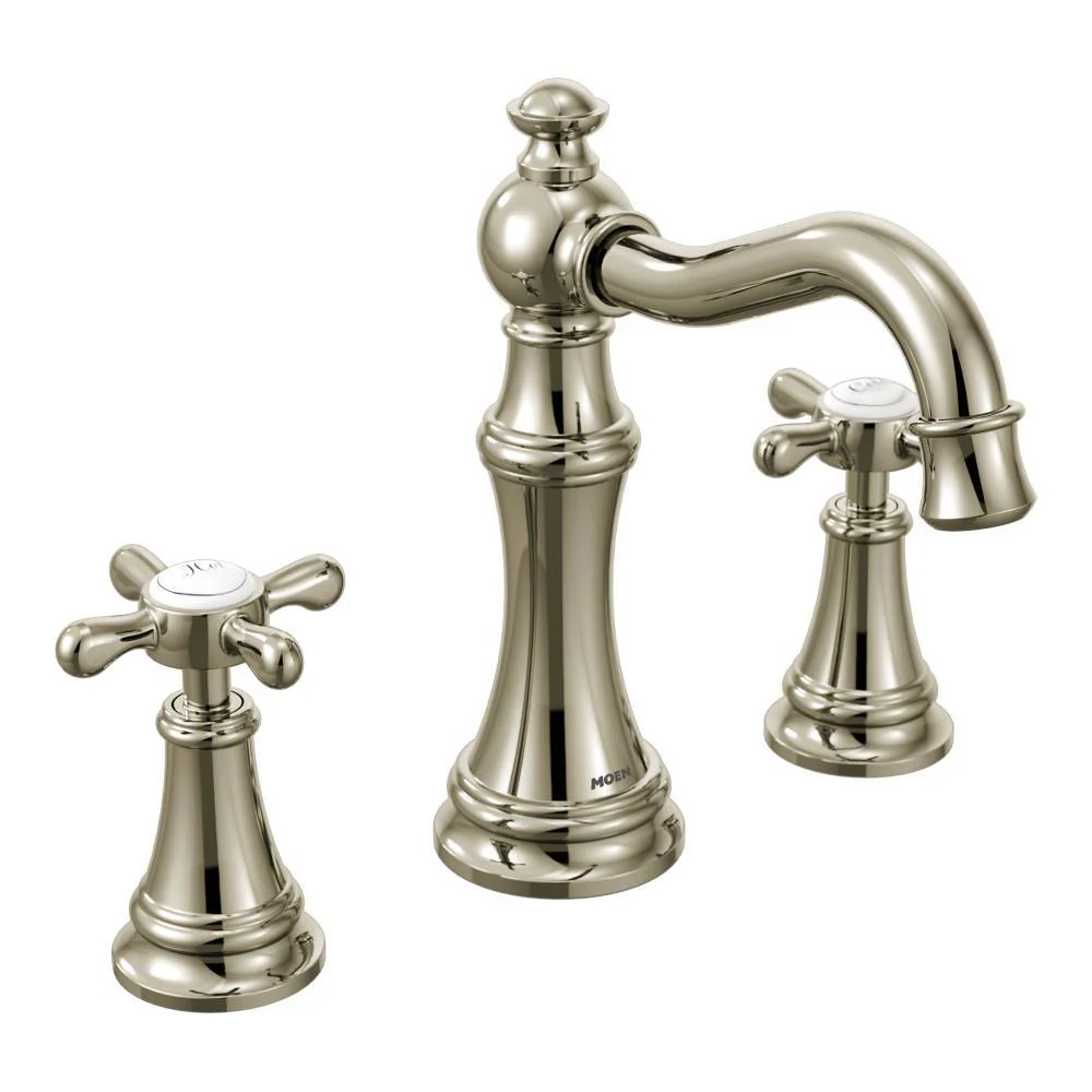 Weymouth Widespread Bathroom Faucet Trim - Polished Nickel TS42114NL Moen