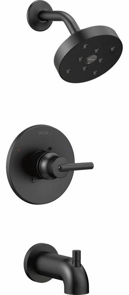 Trinsic Monitor 14 Series Tub and Shower Trim (less Cartridge) - Matte Black T14459-BL-LC Delta