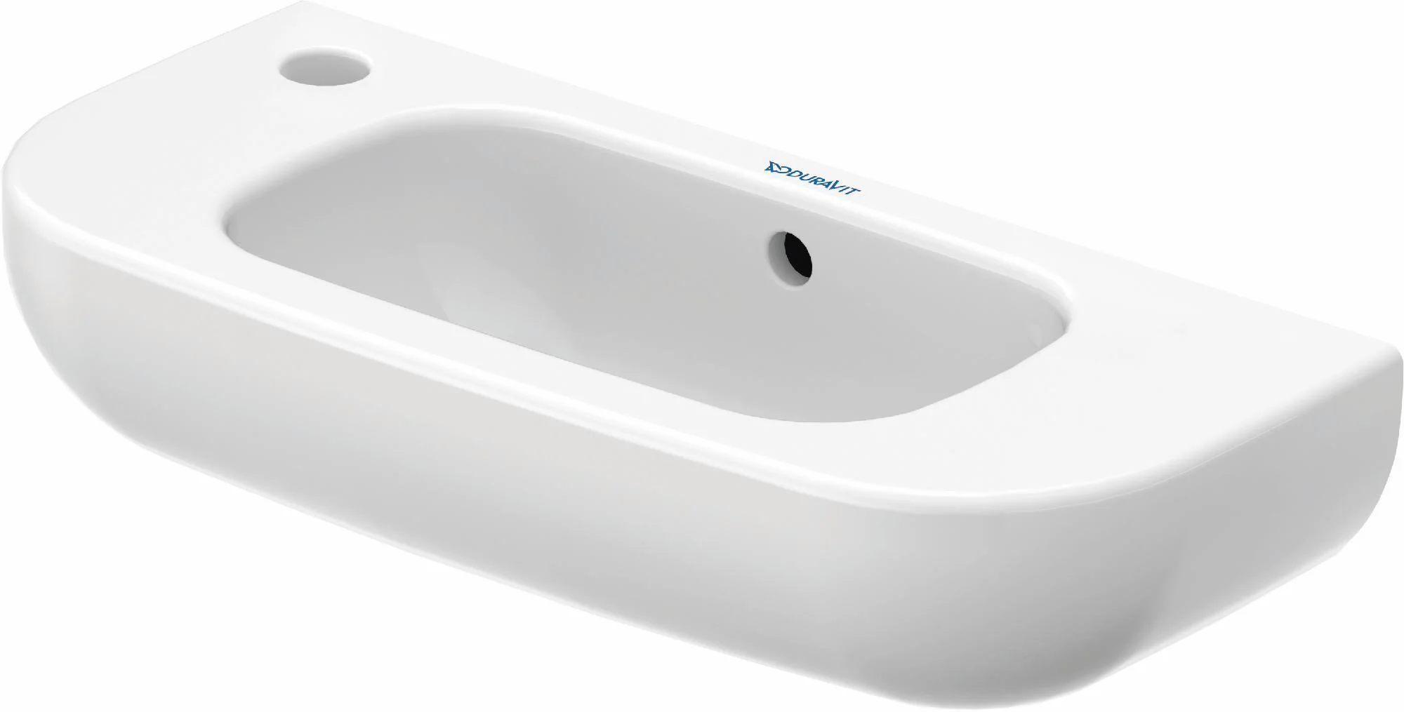 D-Code Handrinse Washbasin Single Hole on Left - White 07065000092 Duravit