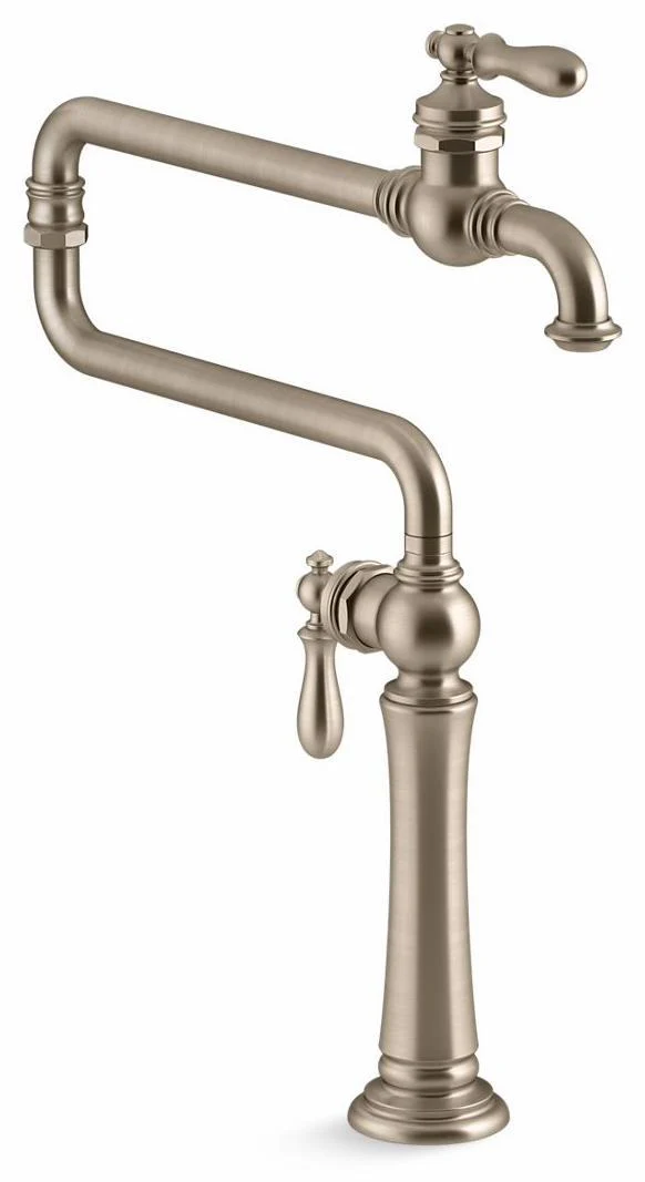 Artifacts Deck Mount Pot Filler - Vibrant Brushed Bronze 99271-BV Kohler