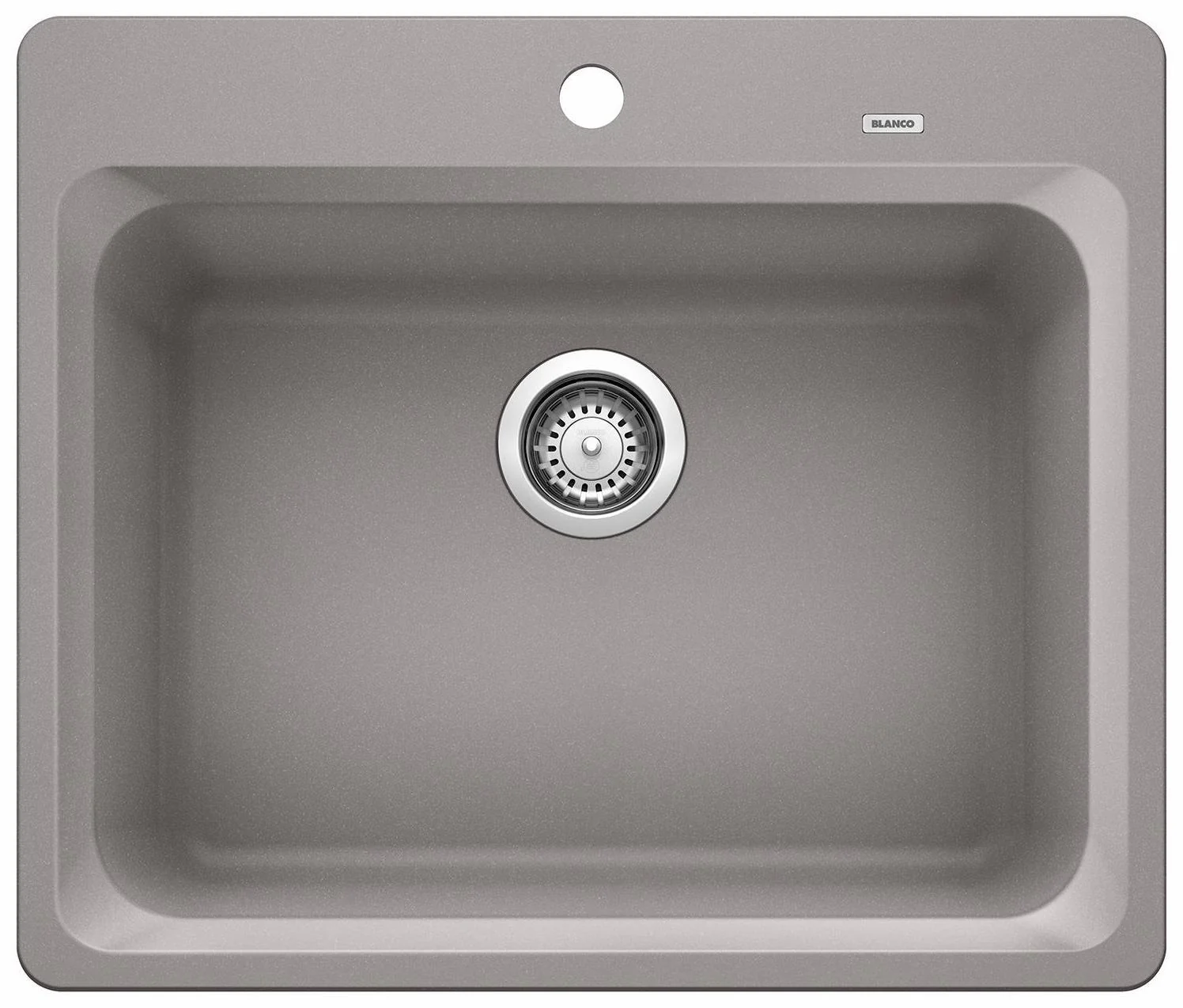 Vision 1 Bowl Drop-In Silgranit Sink - Metallic Gray 401671 Blanco