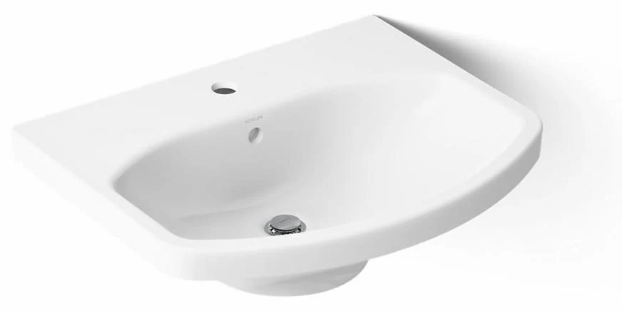 Cimarron Pedestal Sink Top with Single Faucet Hole (sink only) - White 2363-1-0 Kohler