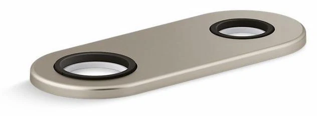 4" 2-Hole Plate for Insight and Kinesis Faucets and Soap Dispensers - Vibrant Brushed Nickel 38169-BN Kohler